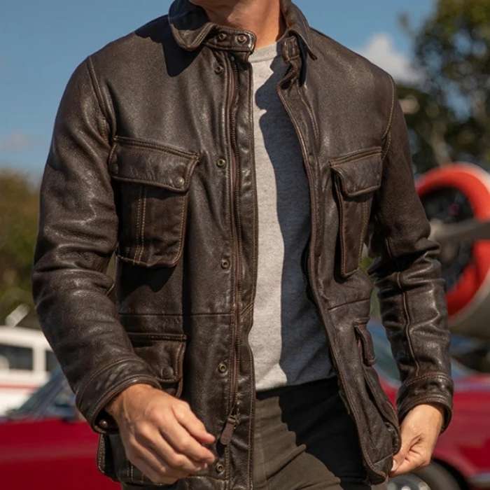 Rugged Stonewashed Dispatch Motorcycle Jacket