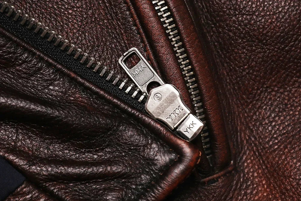 2026 Vintage Brown Genuine Leather Jacket Real Natural Cowhide Men Motorcycle Biker Coat Mens Slim Calf Skin Coat