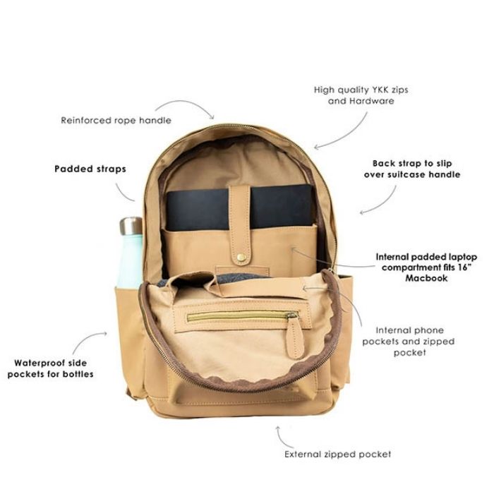 The Beige Classic Backpack