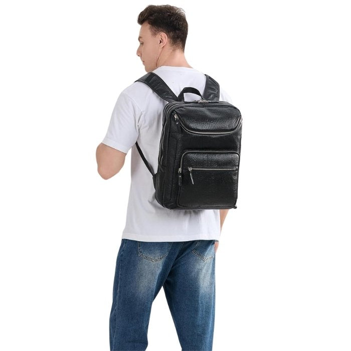 Vintage Genuine Leather Laptop Backpack