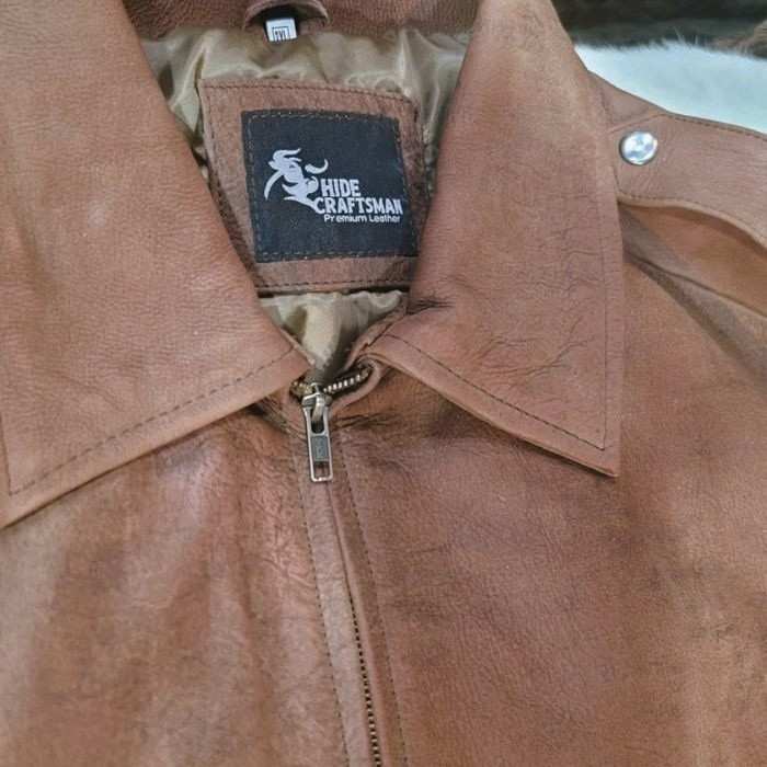 Men's Air Force Flight Aviator Bomber Leather Jacket