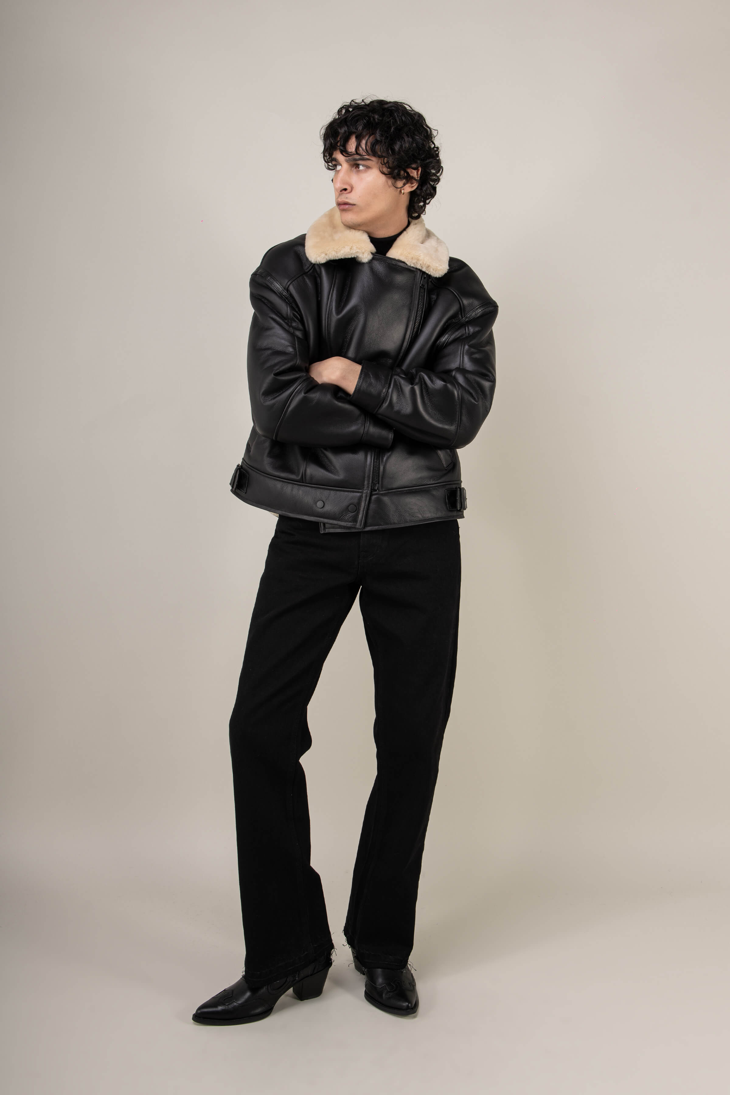 Valor Shearling Aviator Jacket (Man)