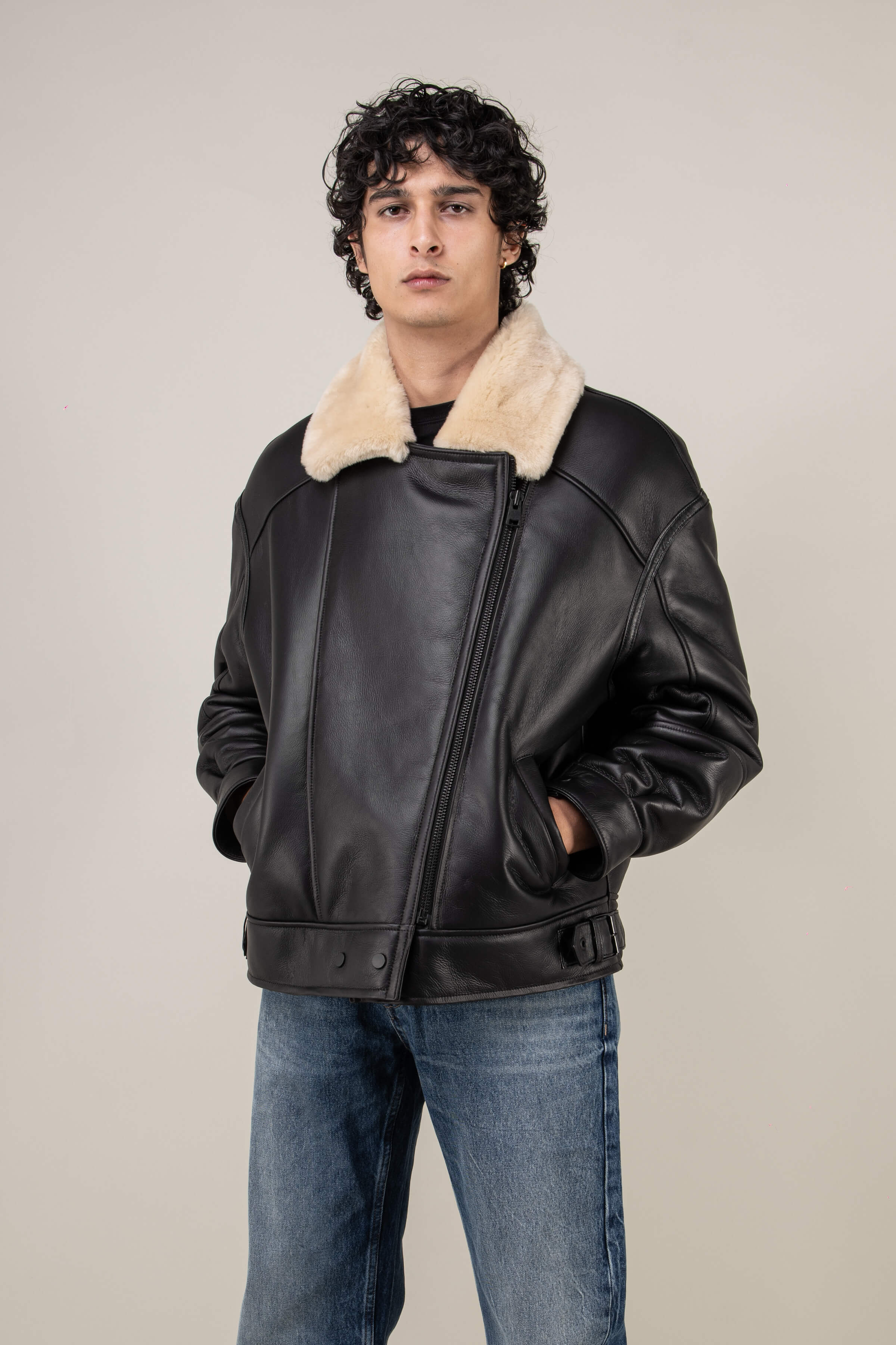 Valor Shearling Aviator Jacket (Man)