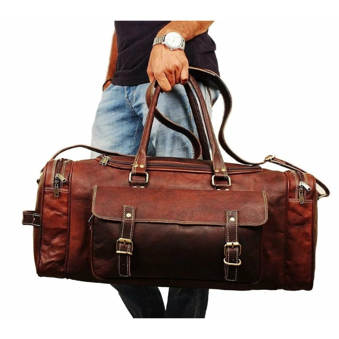 Vintage Traveler Weekender Duffle Bag