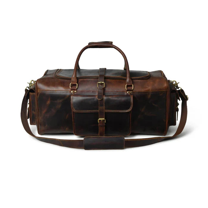 Vintage Leather 24” Duffle Travel Bag