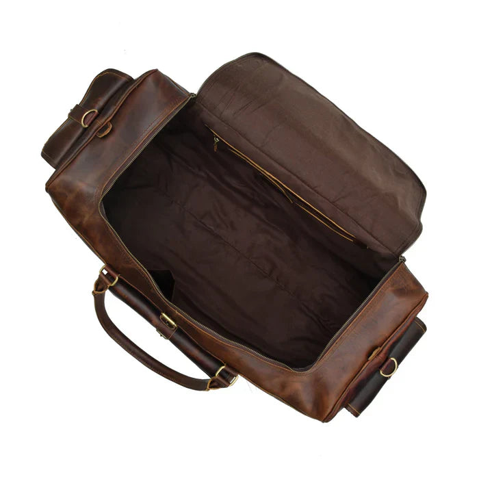 Vintage Leather 24” Duffle Travel Bag