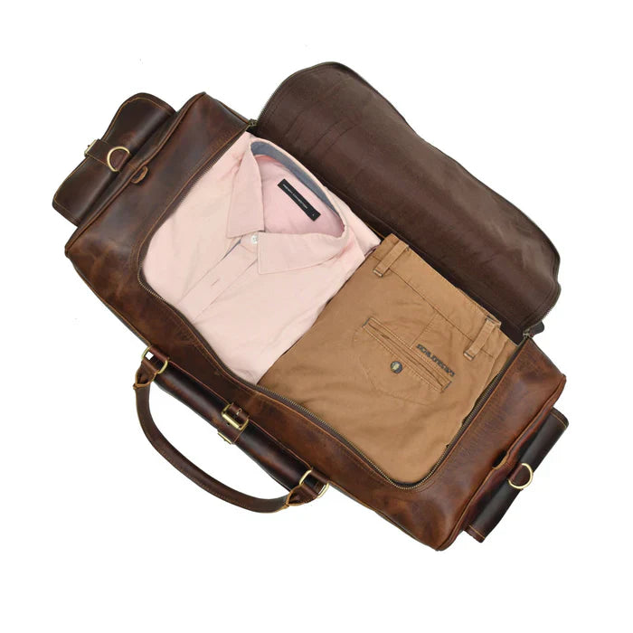 Vintage Leather 24” Duffle Travel Bag