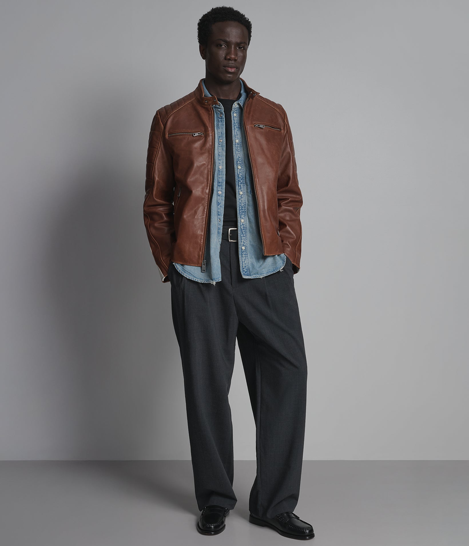 HANK VINTAGE STRIPED RACER JACKET