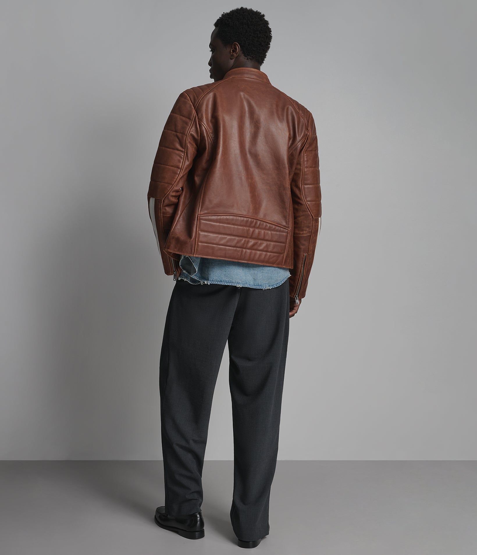HANK VINTAGE STRIPED RACER JACKET