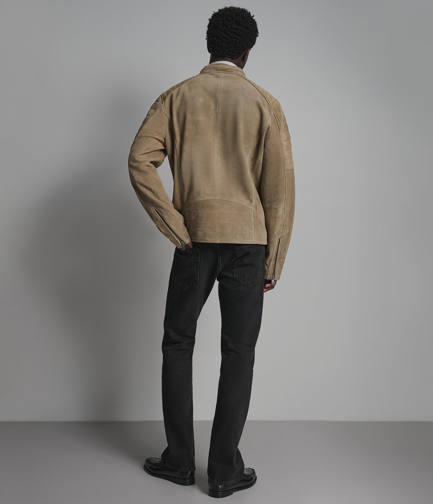 VINTAGE QUILTED LEATHER RACER JACKET