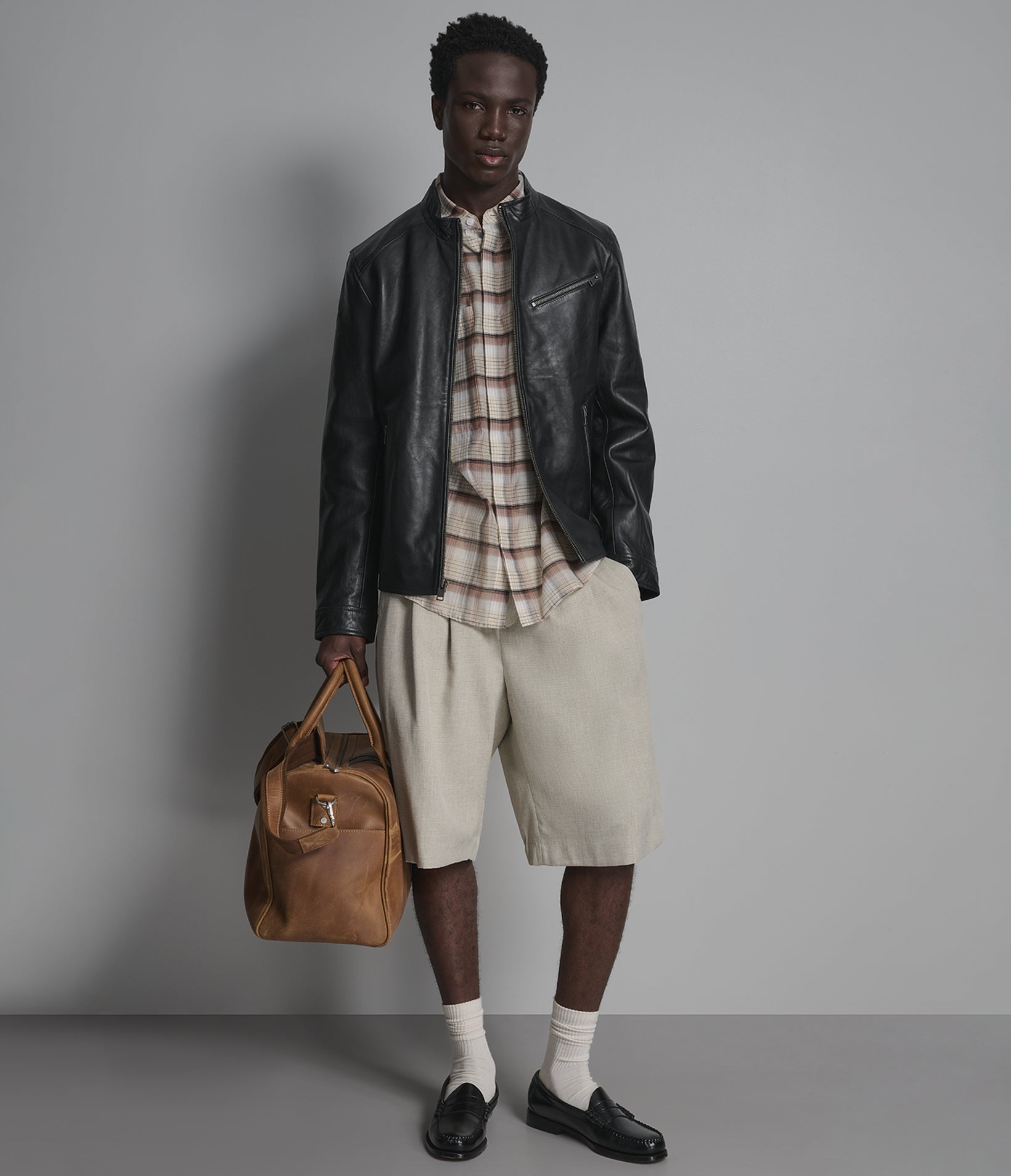 Classic Leather Racer Jacket