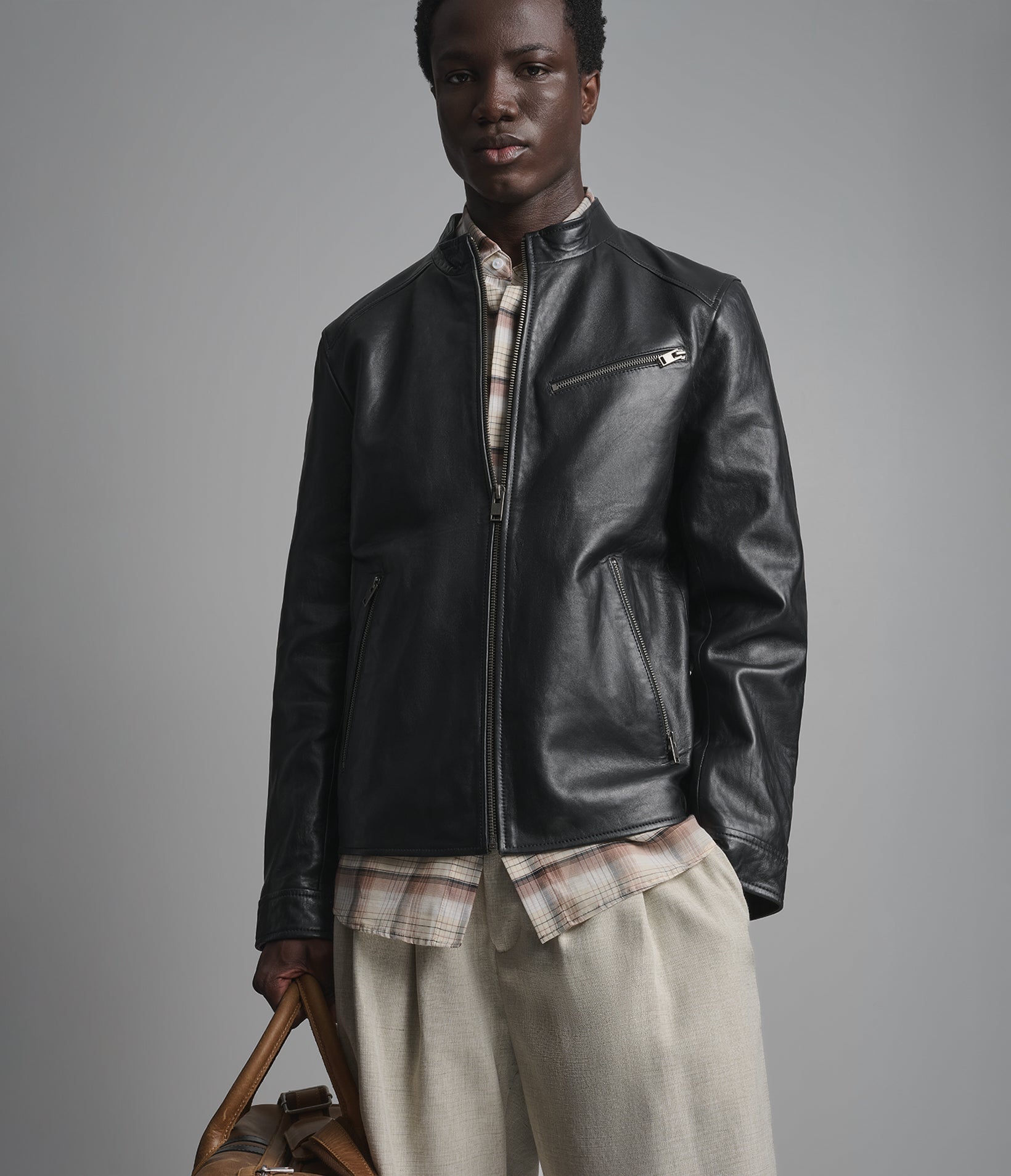 Classic Leather Racer Jacket
