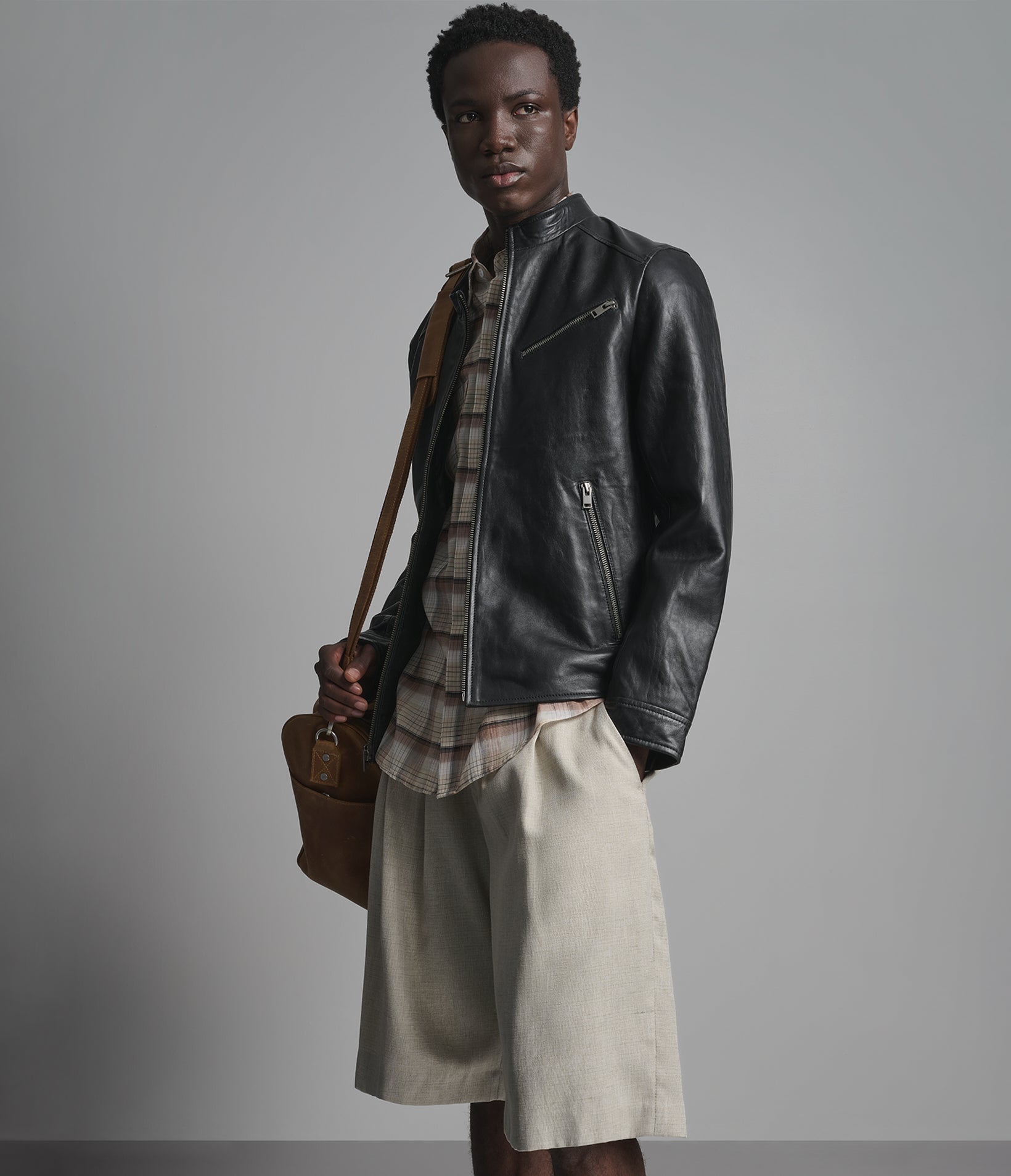 Classic Leather Racer Jacket