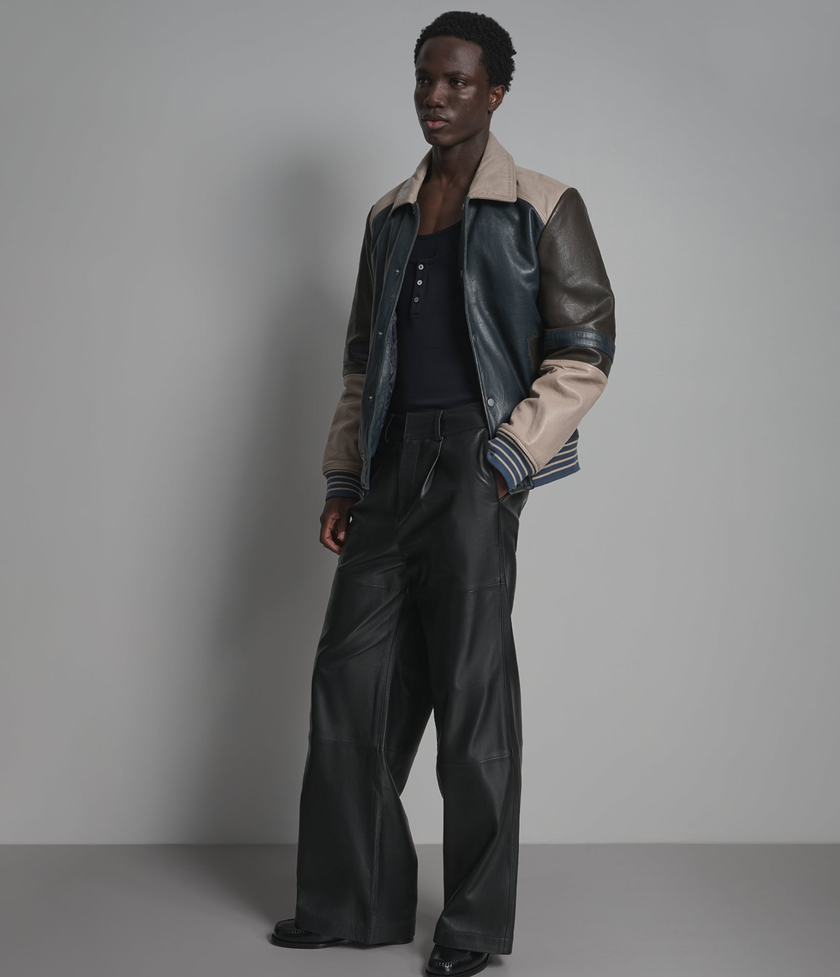 Bryson Leather Varsity Jacket