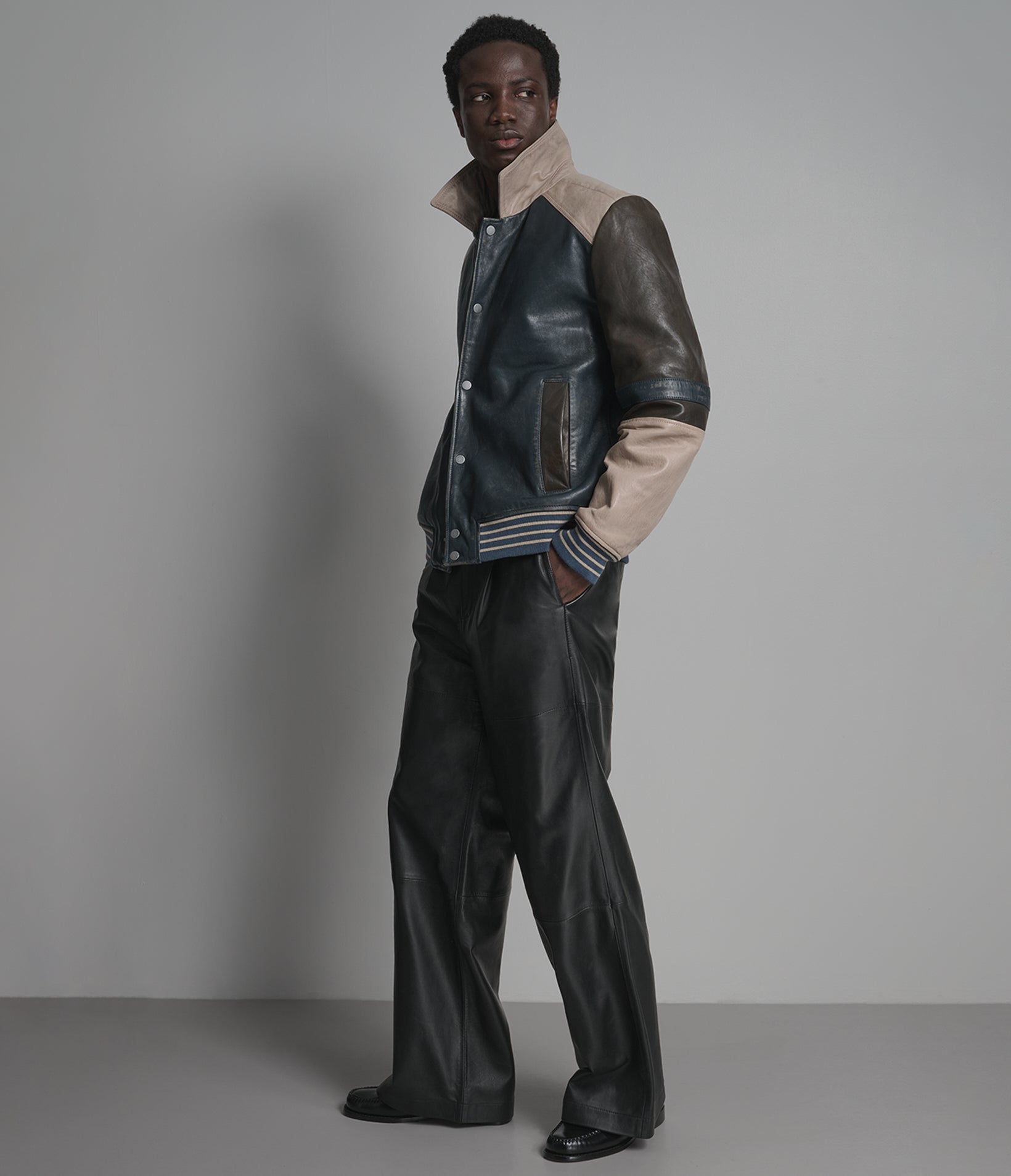 Bryson Leather Varsity Jacket