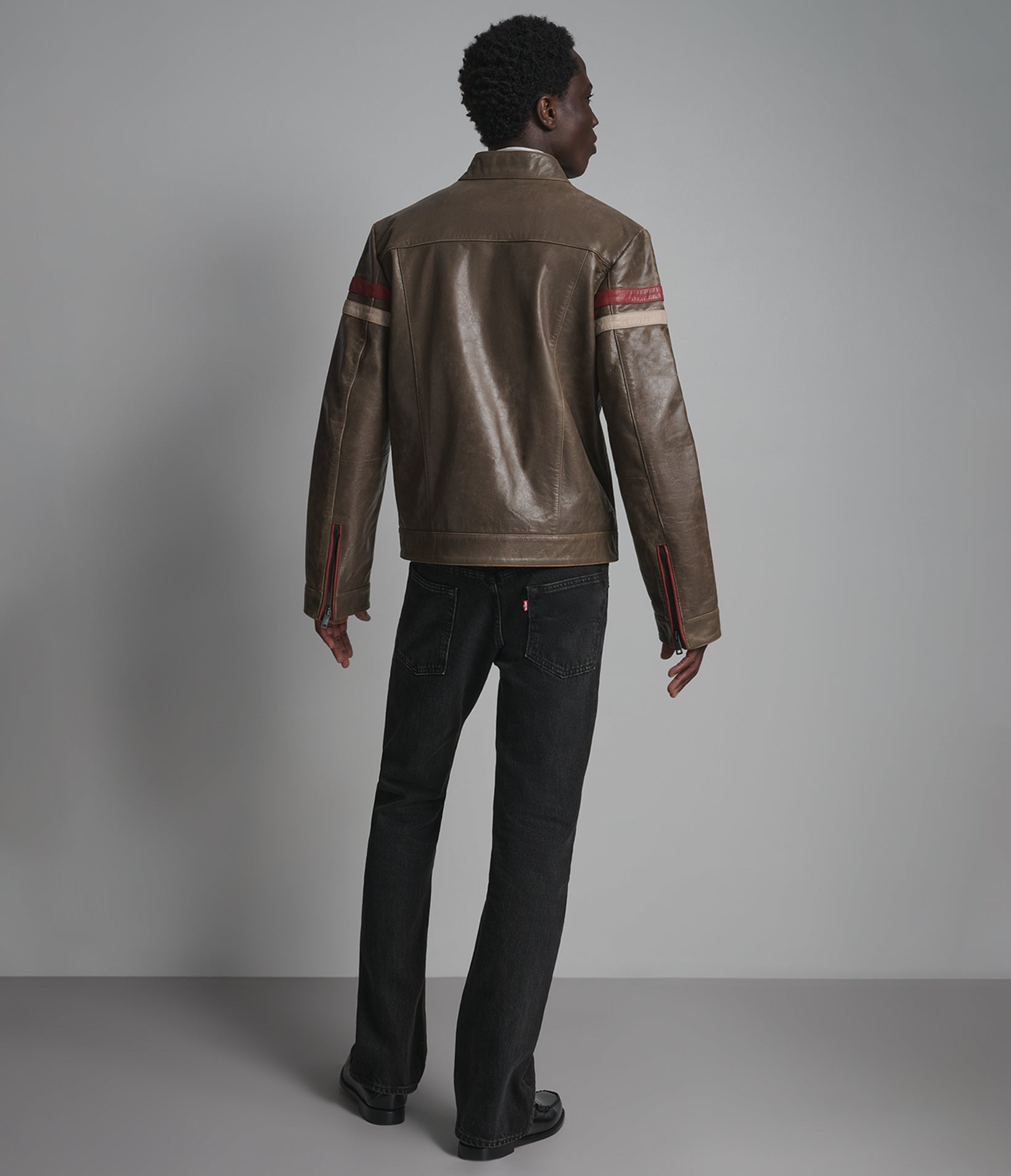 ELLIOT VINTAGE STRIPED RACER JACKET