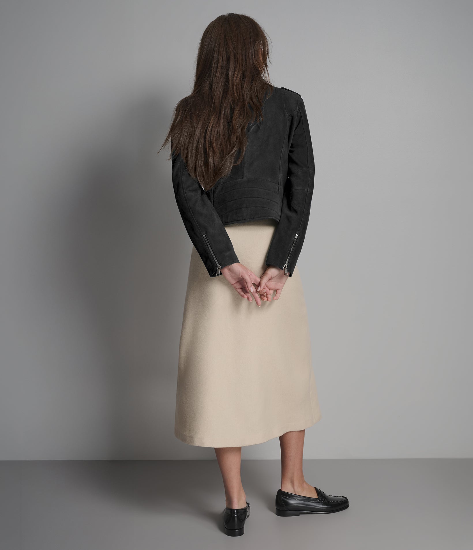 Madeline Suede Quilted Moto Jacket