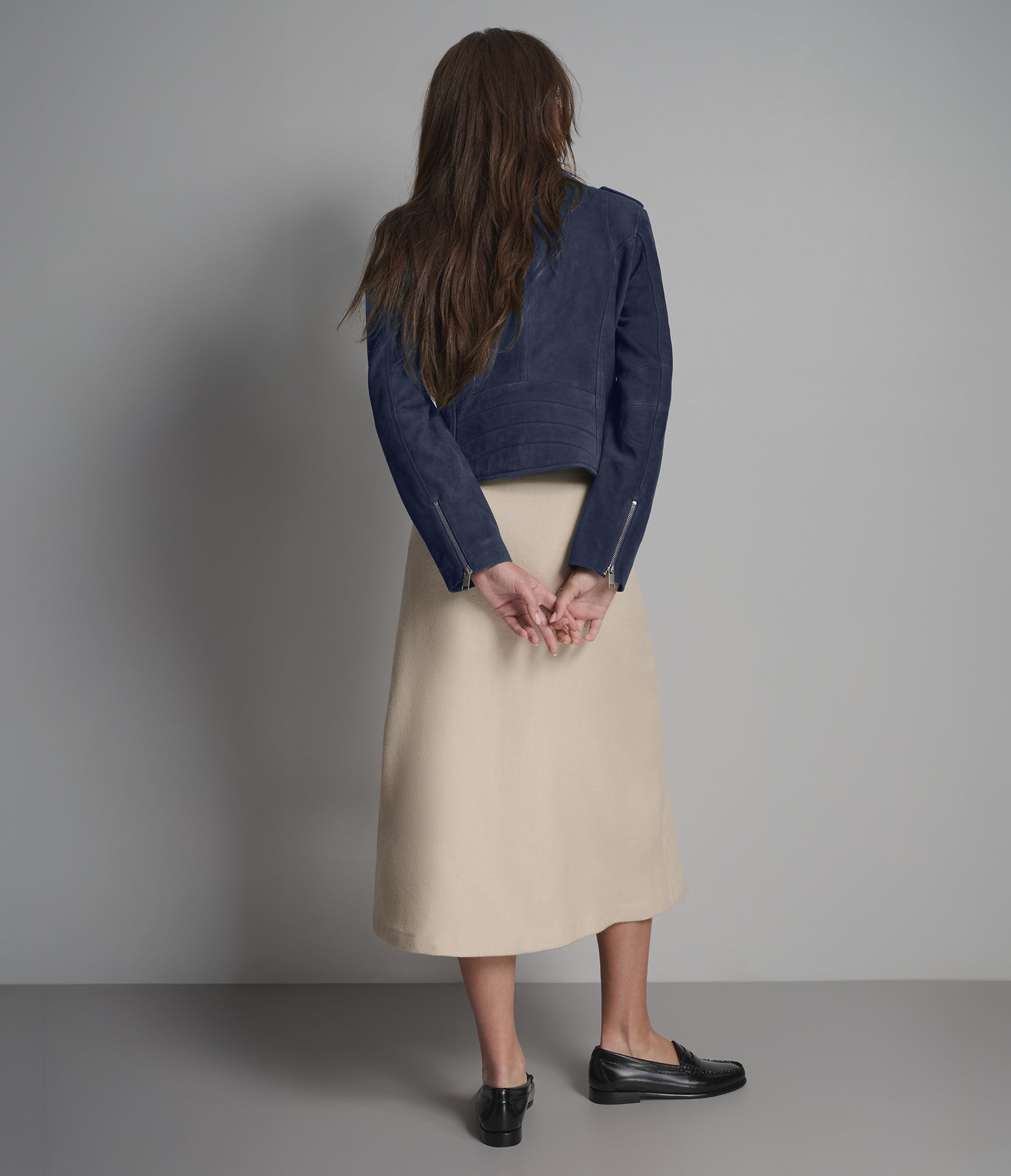 Madeline Suede Quilted Moto Jacket