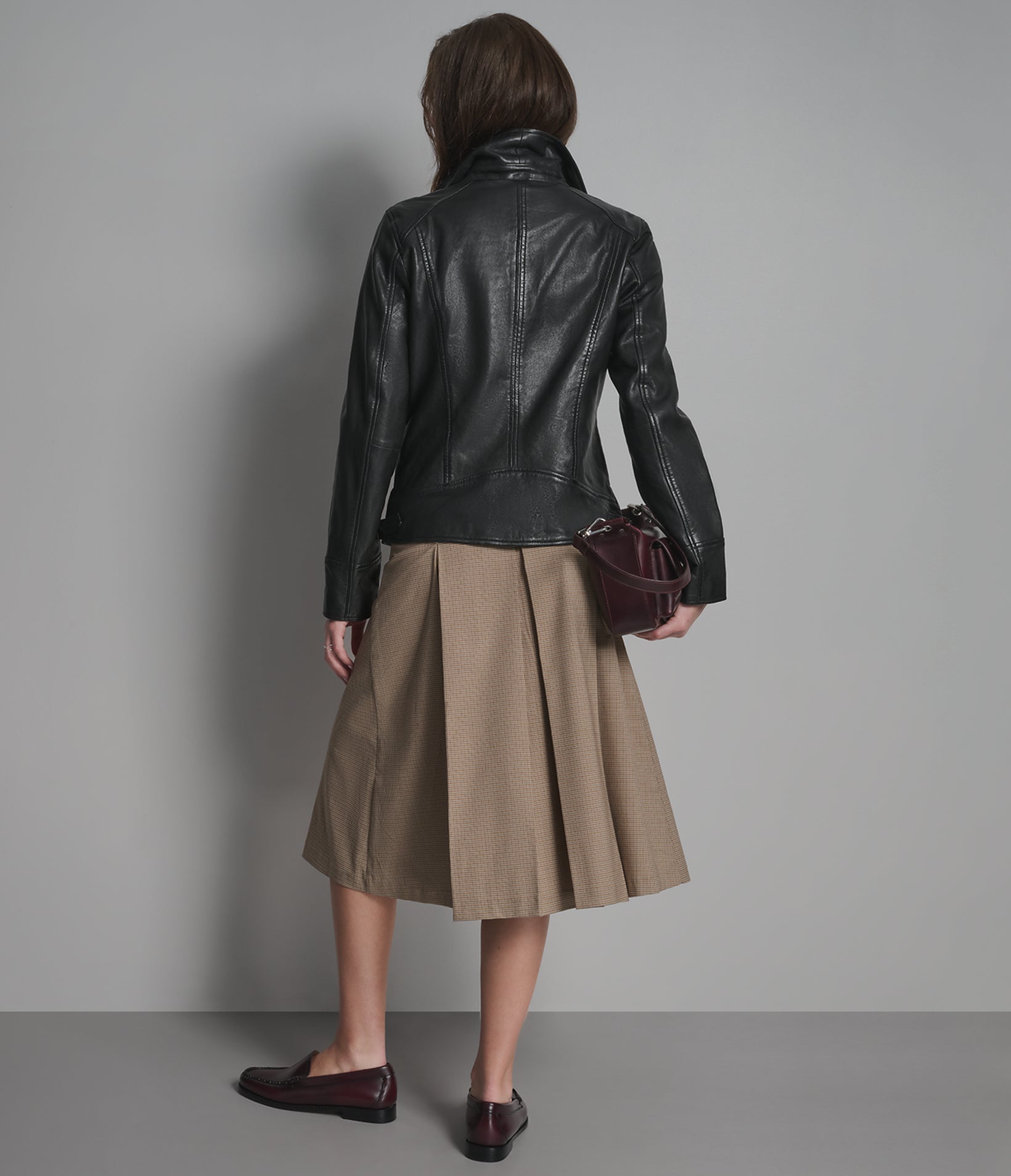 Marissa Asymmetric Leather Moto Jacket