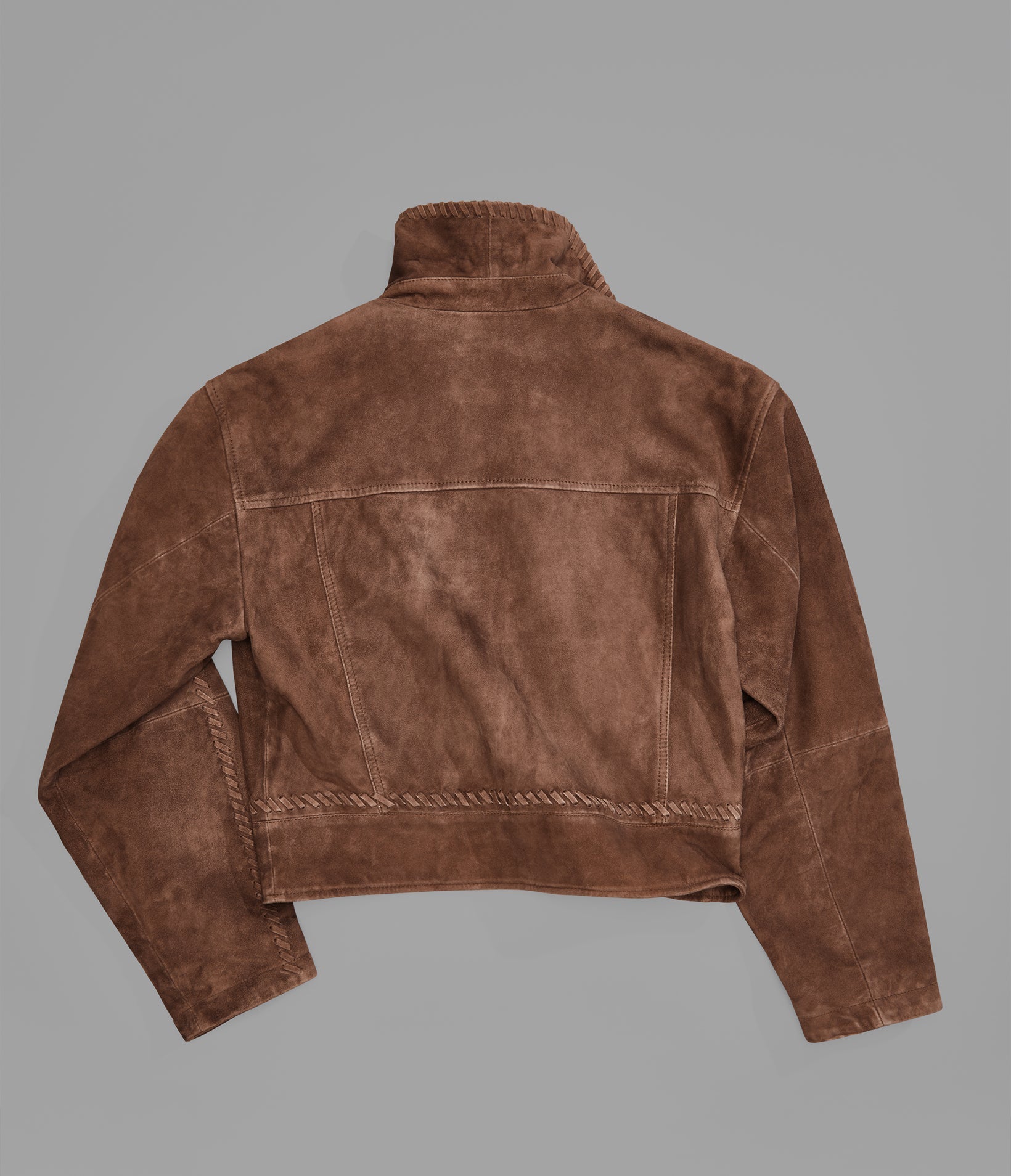 Vivianne Lightweight Suede Trucker Jacket
