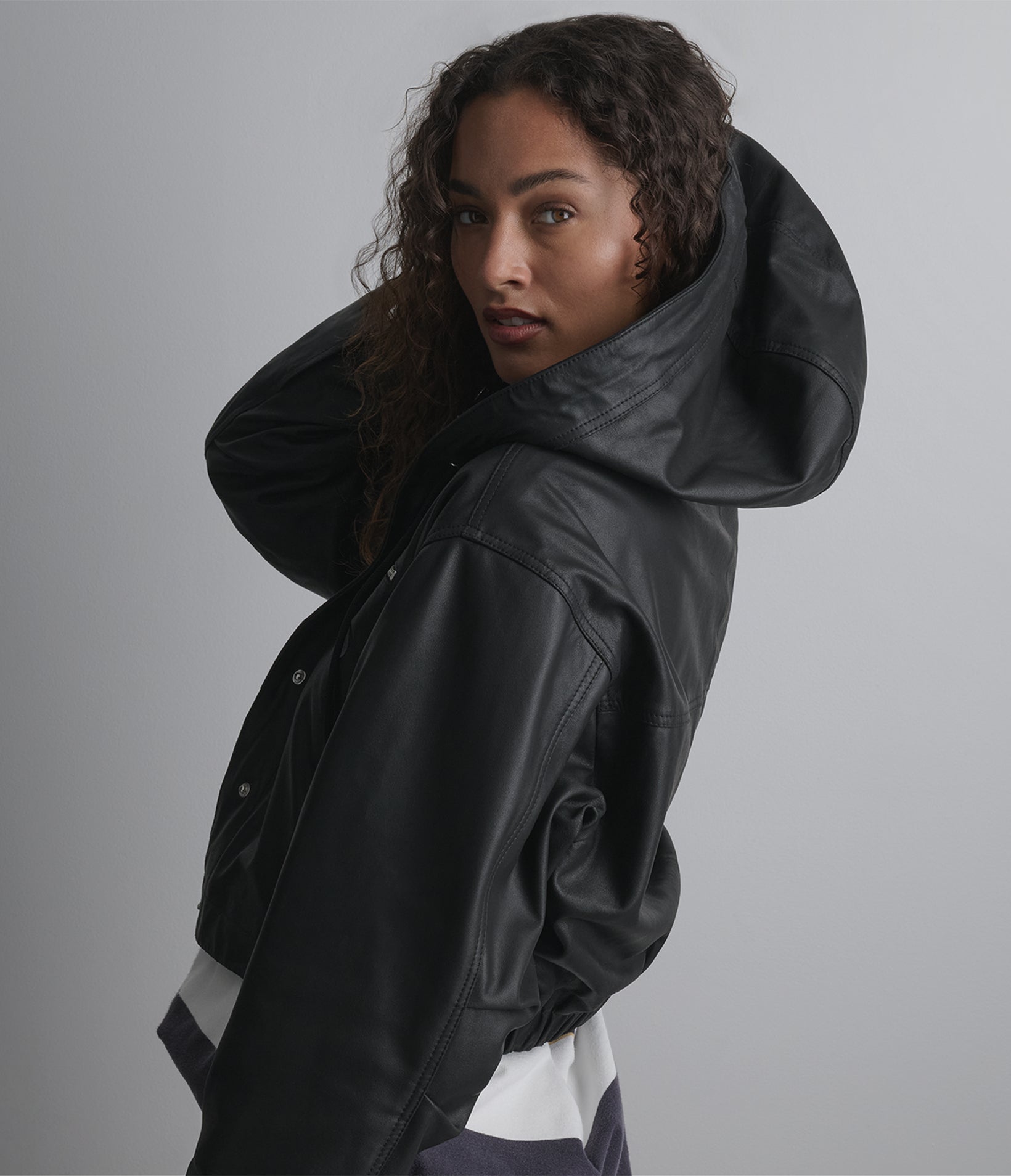 Belle Cropped Lightweight Hooded Jacket