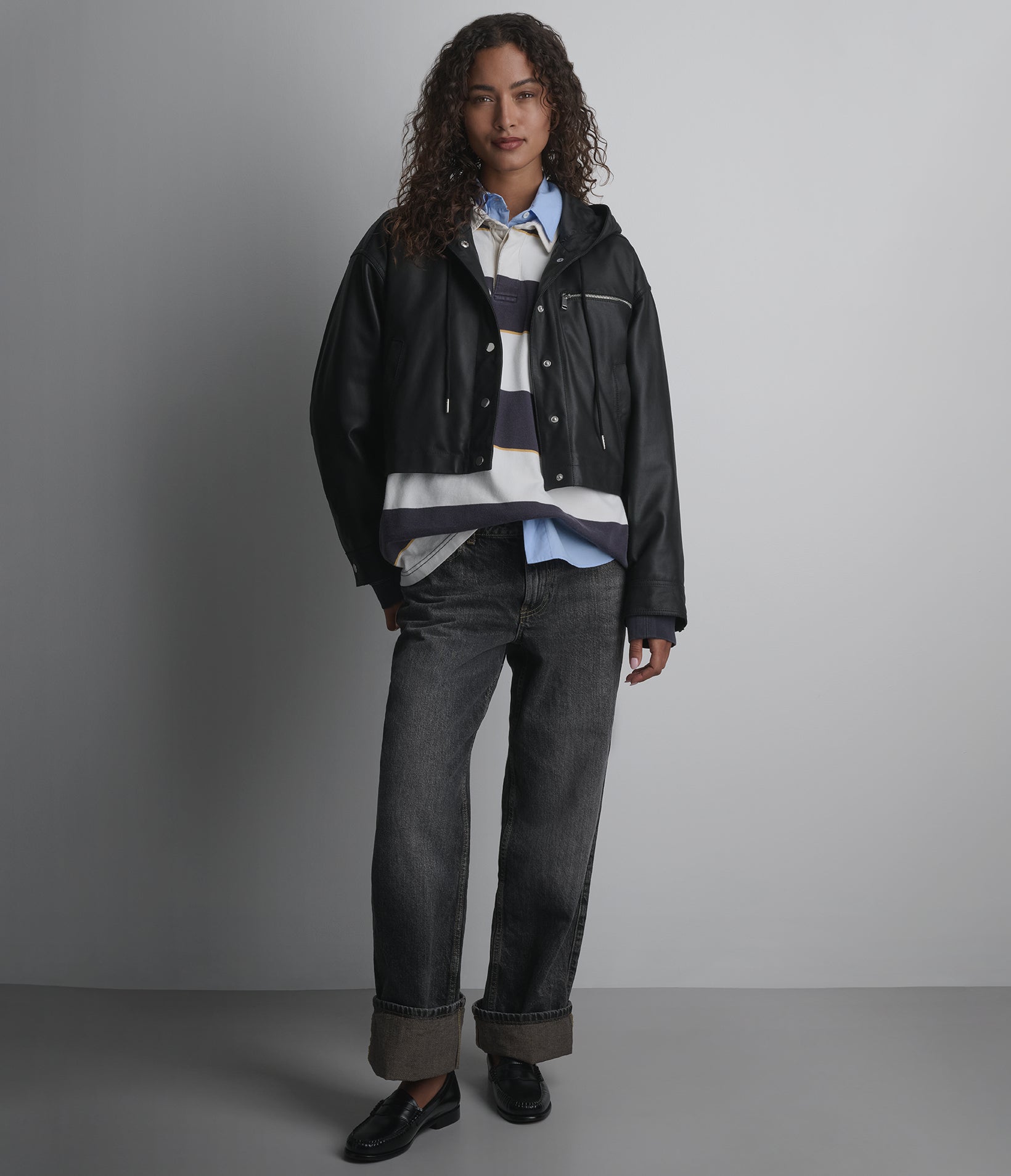 Belle Cropped Lightweight Hooded Jacket