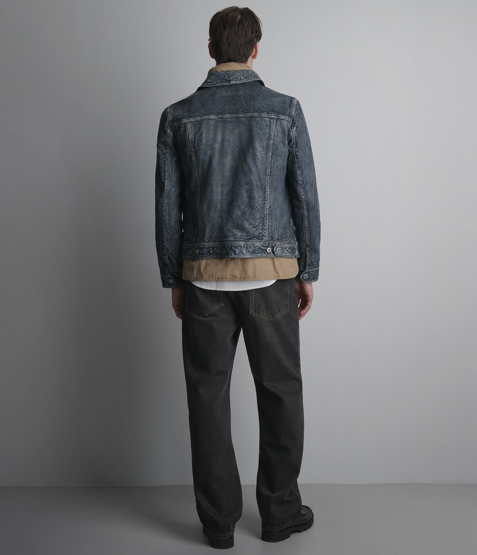 CHASE LEATHER DENIM JACKET