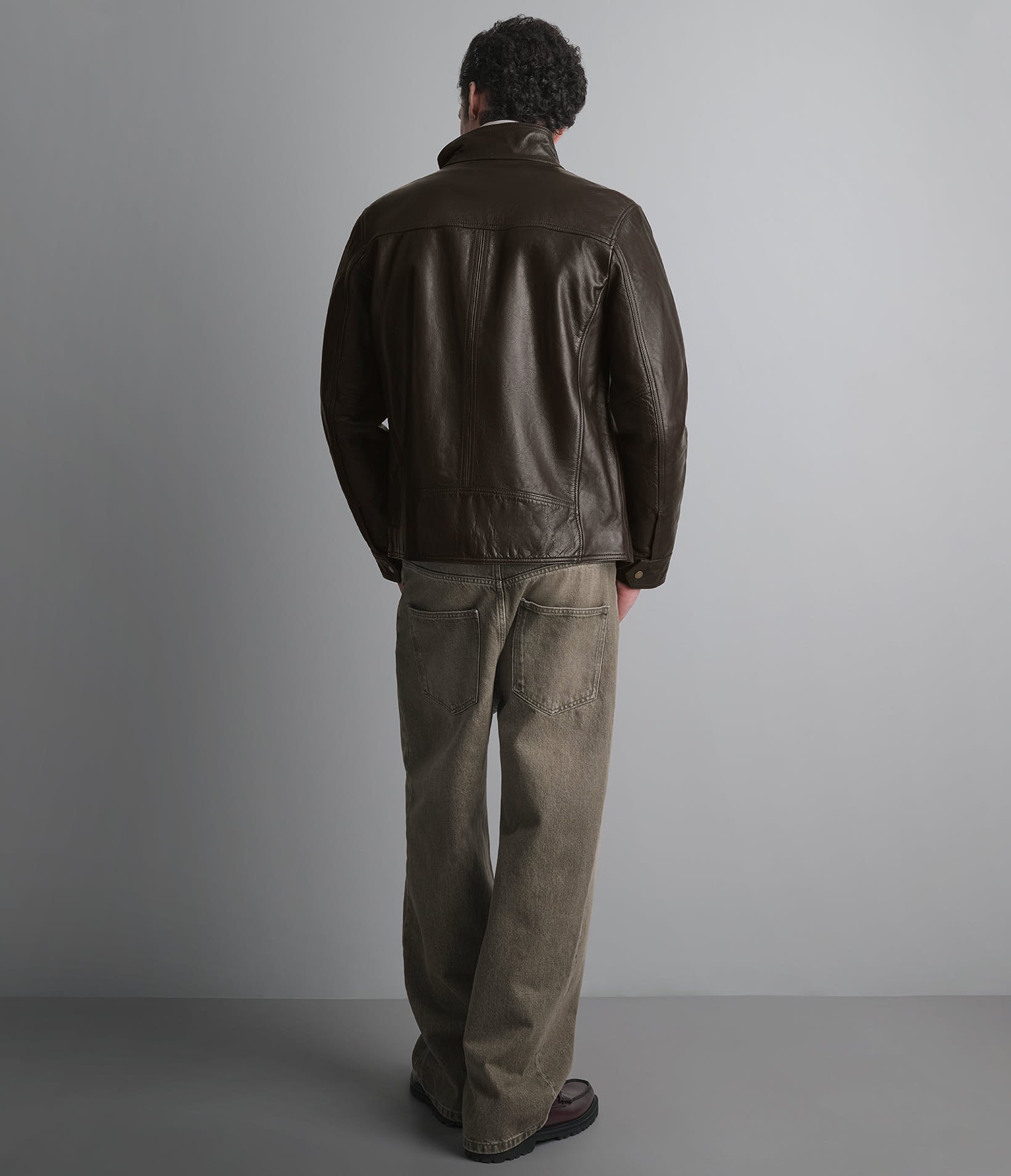 Sean Vintage Leather Racer Jacket