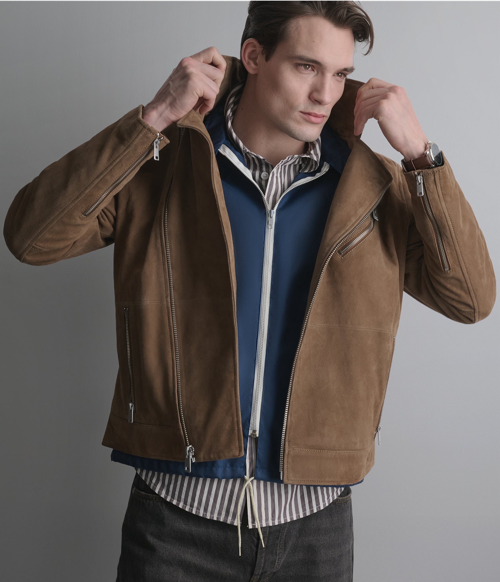 Joss Suede Moto Jacket