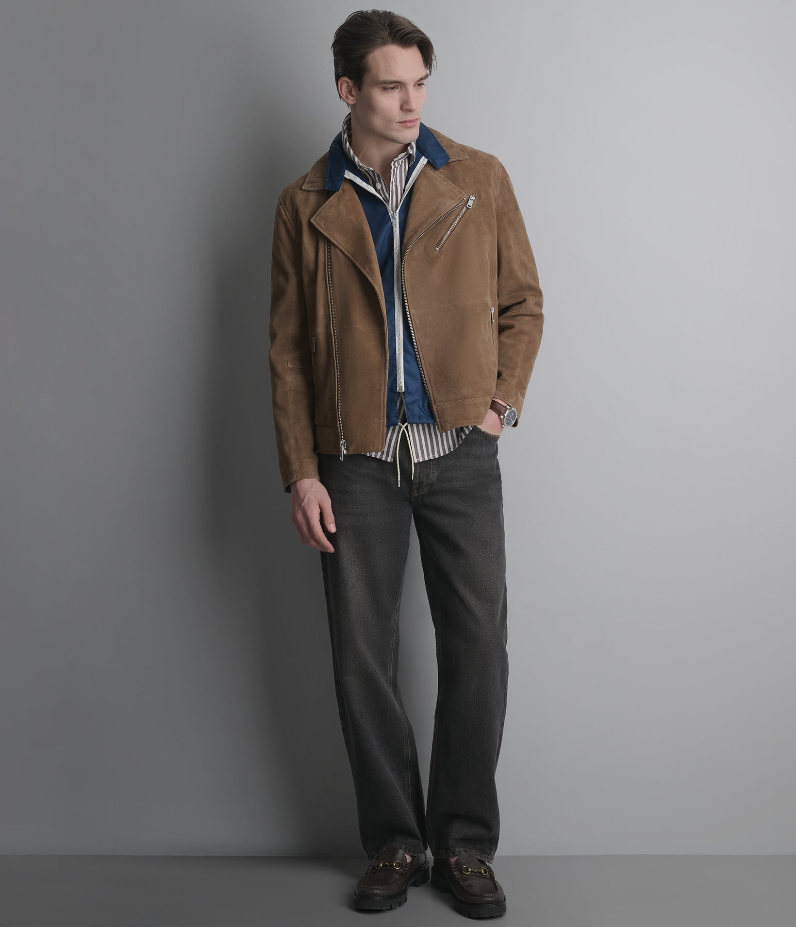Joss Suede Moto Jacket