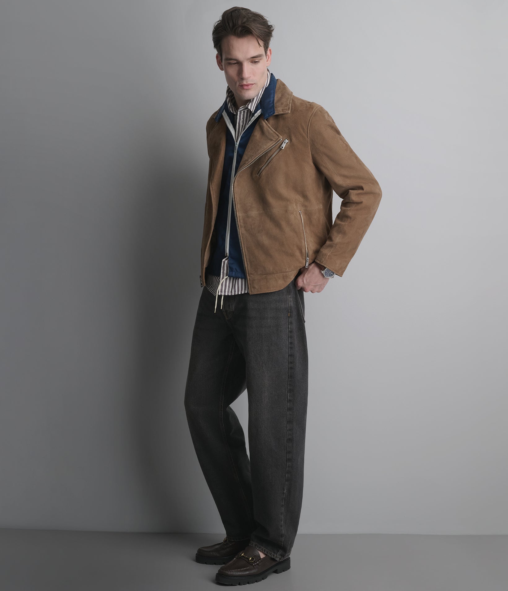Joss Suede Moto Jacket