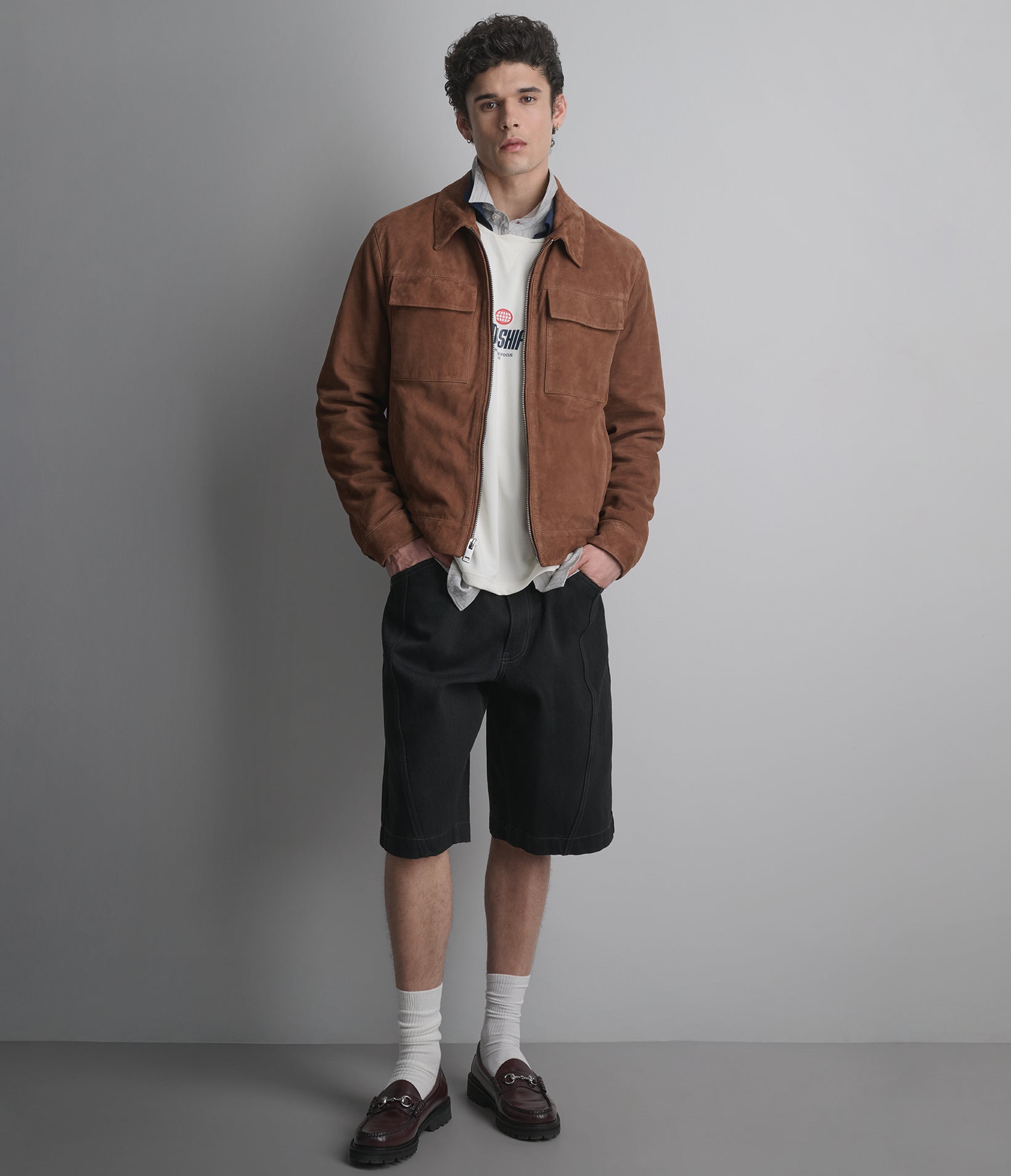 Banks Suede Zip Shirt Jacket
