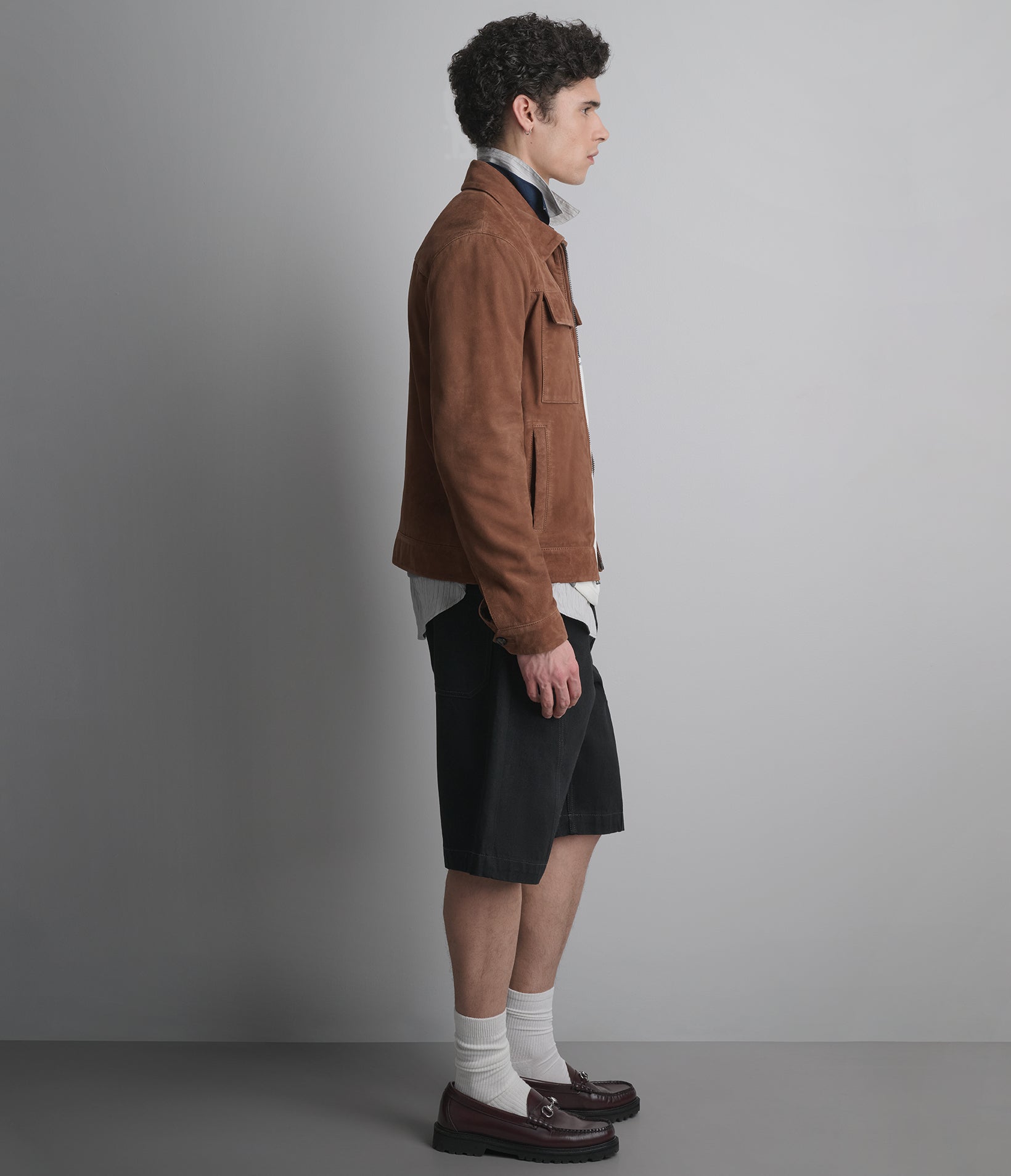 Banks Suede Zip Shirt Jacket
