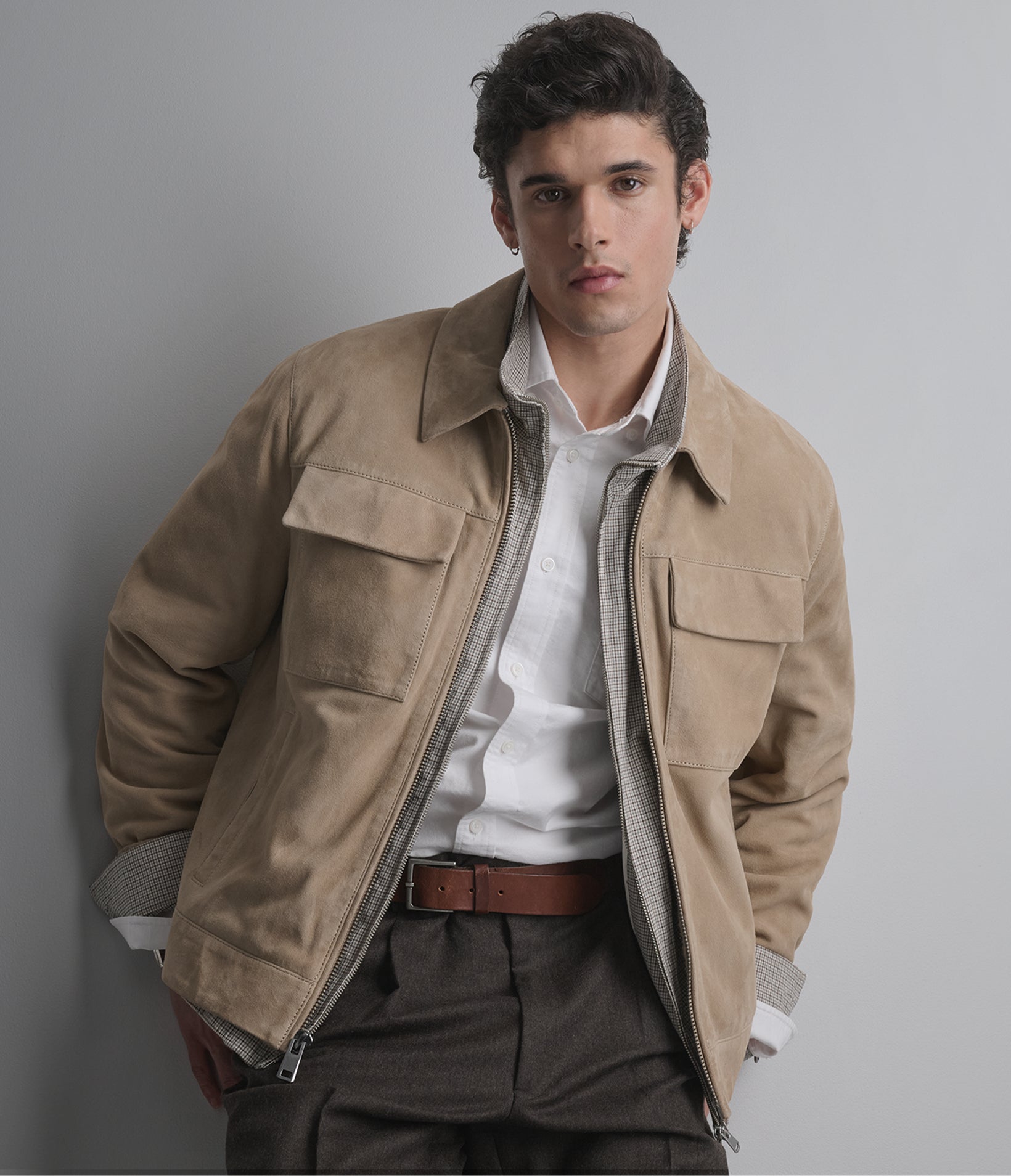 Banks Suede Zip Shirt Jacket