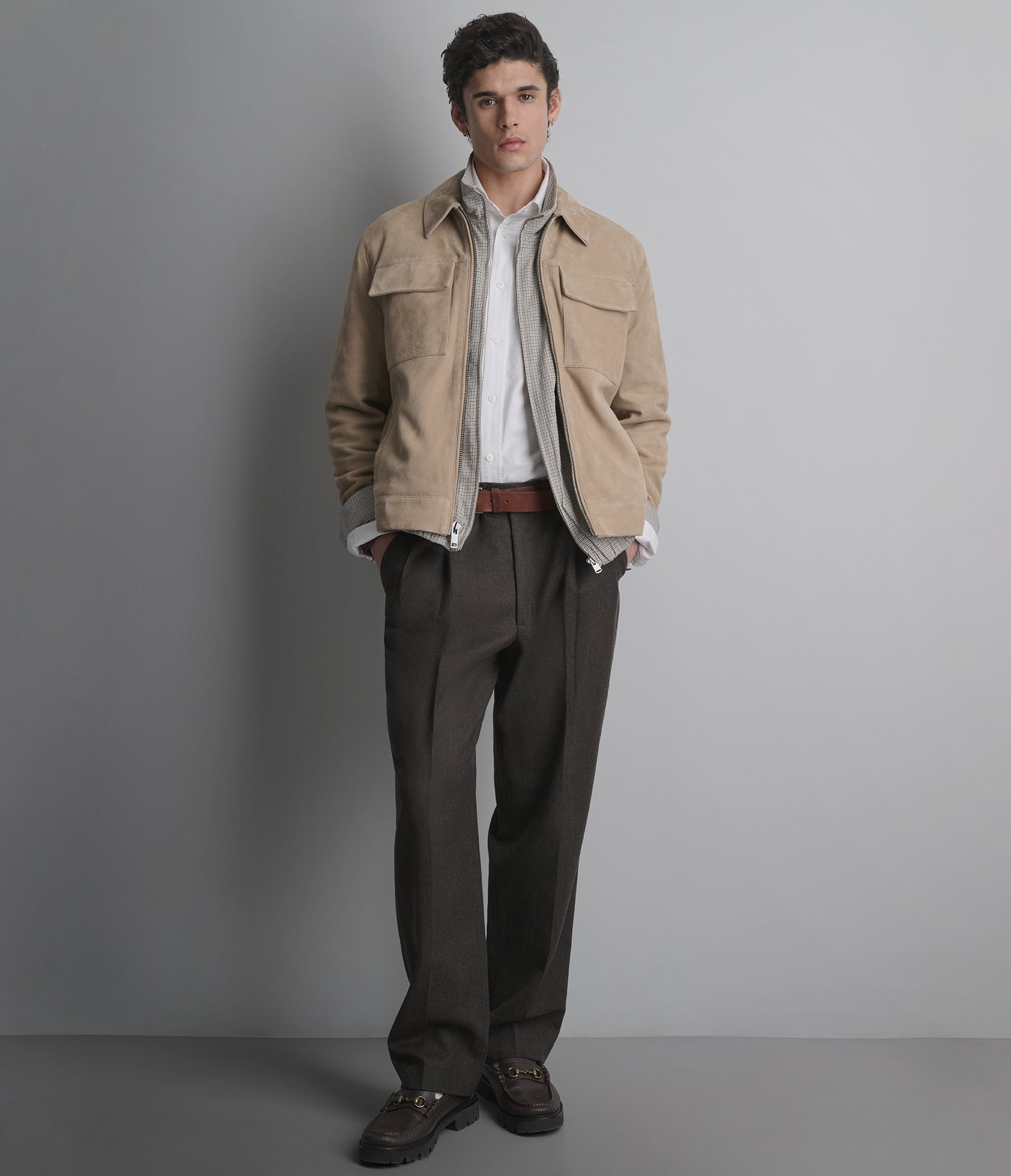 Banks Suede Zip Shirt Jacket