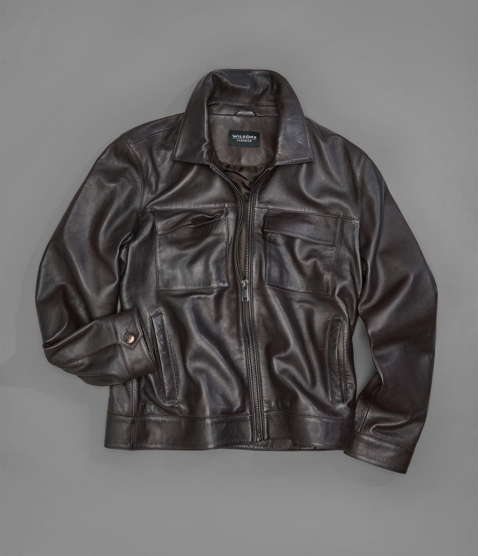 Emerson Leather Zip Shirt Jacket