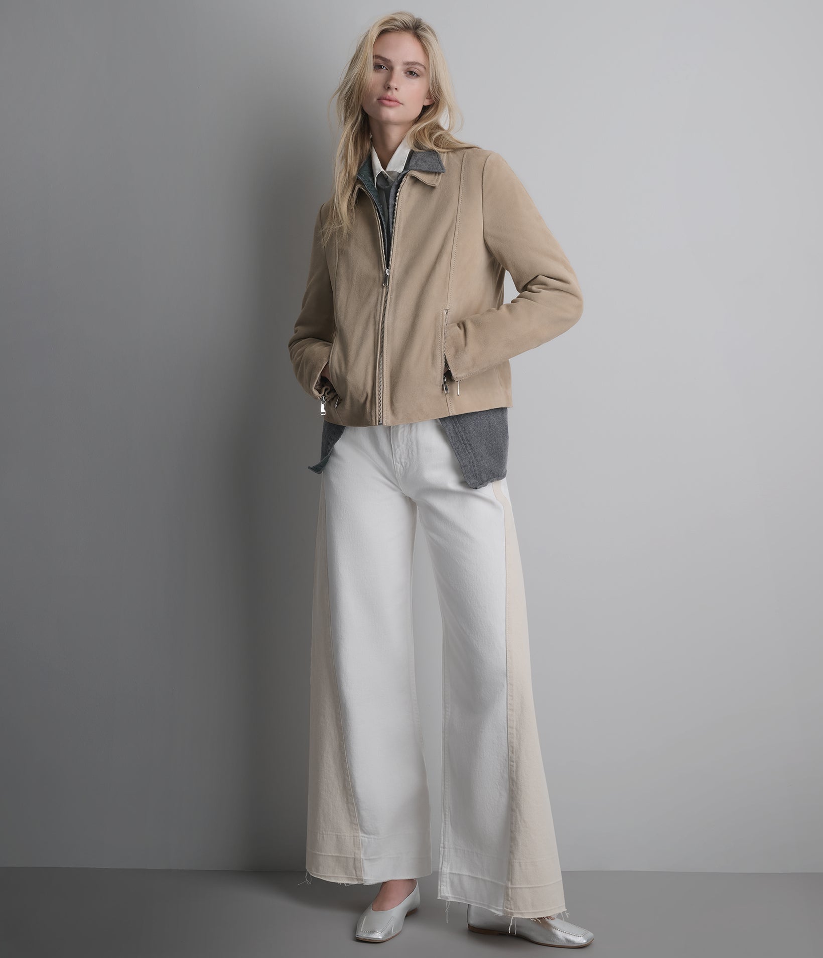 Monty Shirt Collar Zip Jacket
