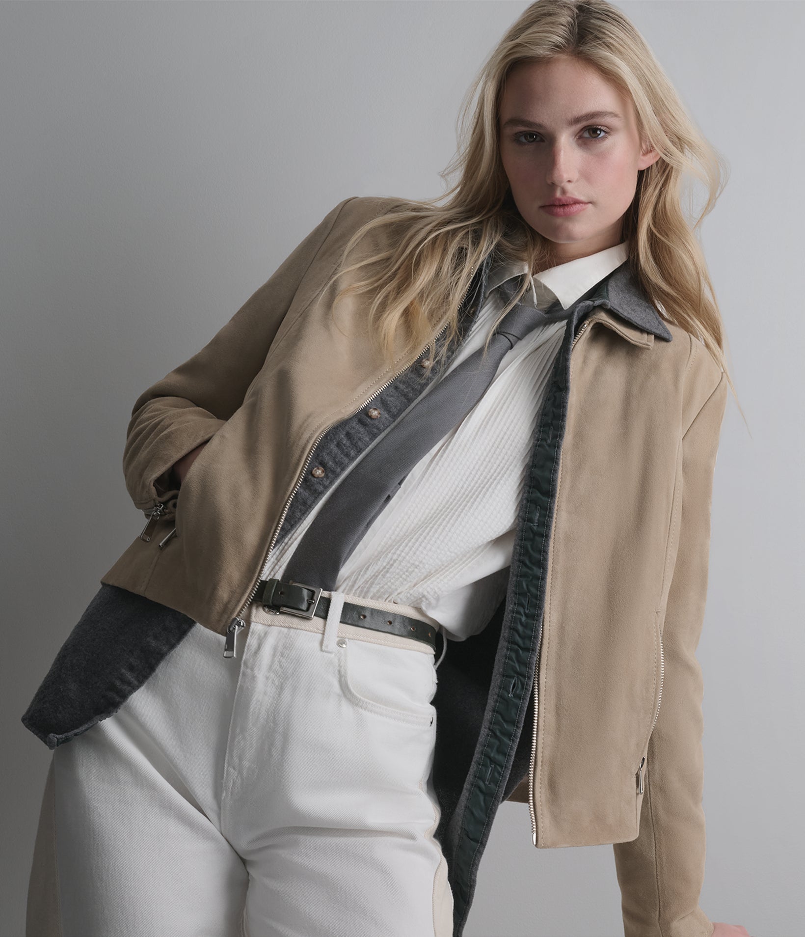 Monty Shirt Collar Zip Jacket
