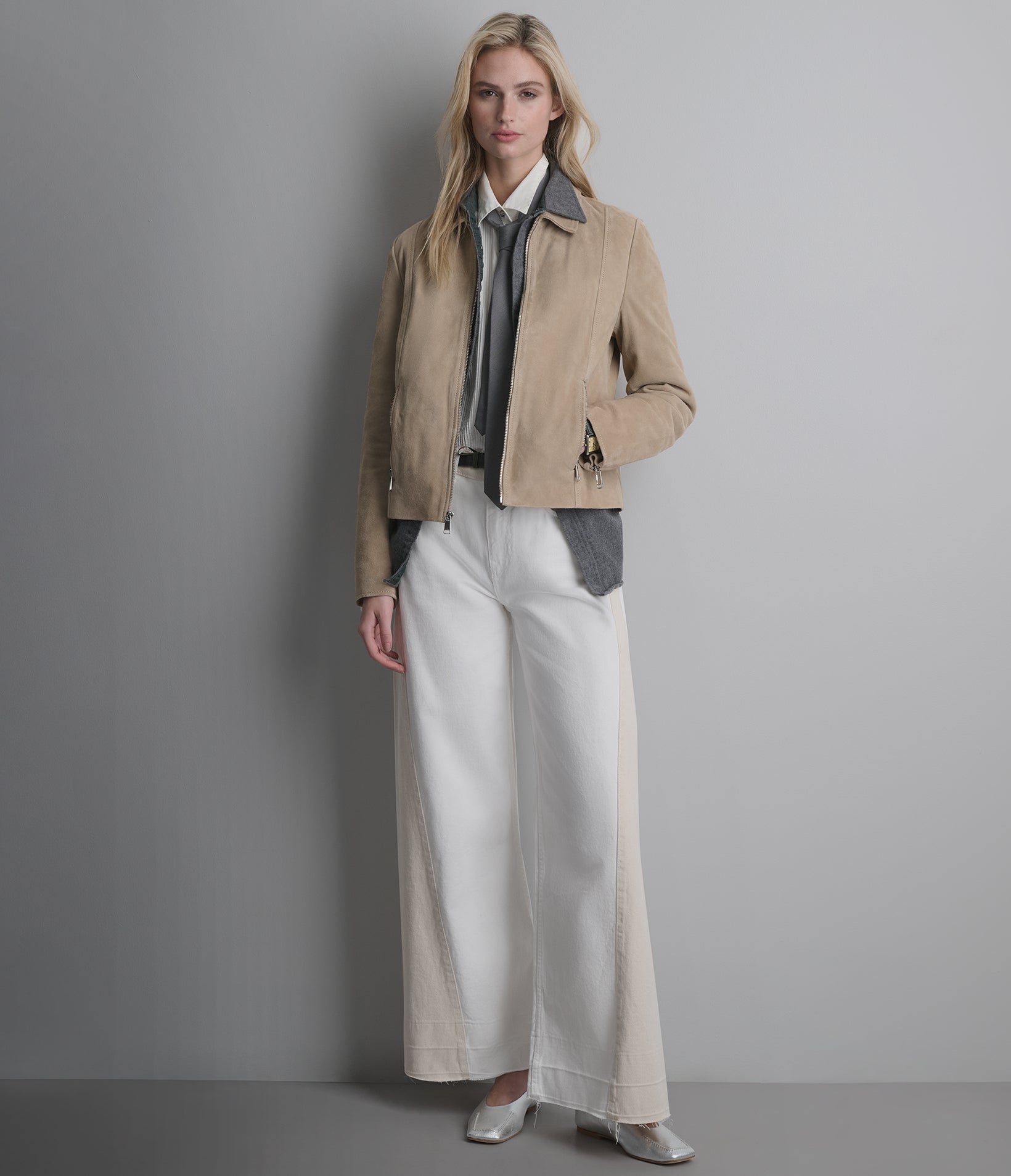 Monty Shirt Collar Zip Jacket