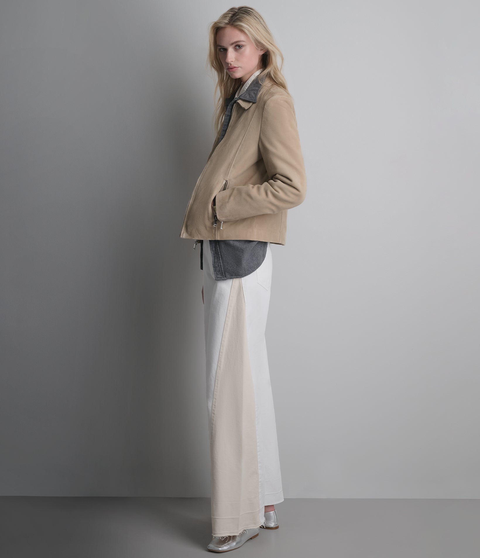Monty Shirt Collar Zip Jacket
