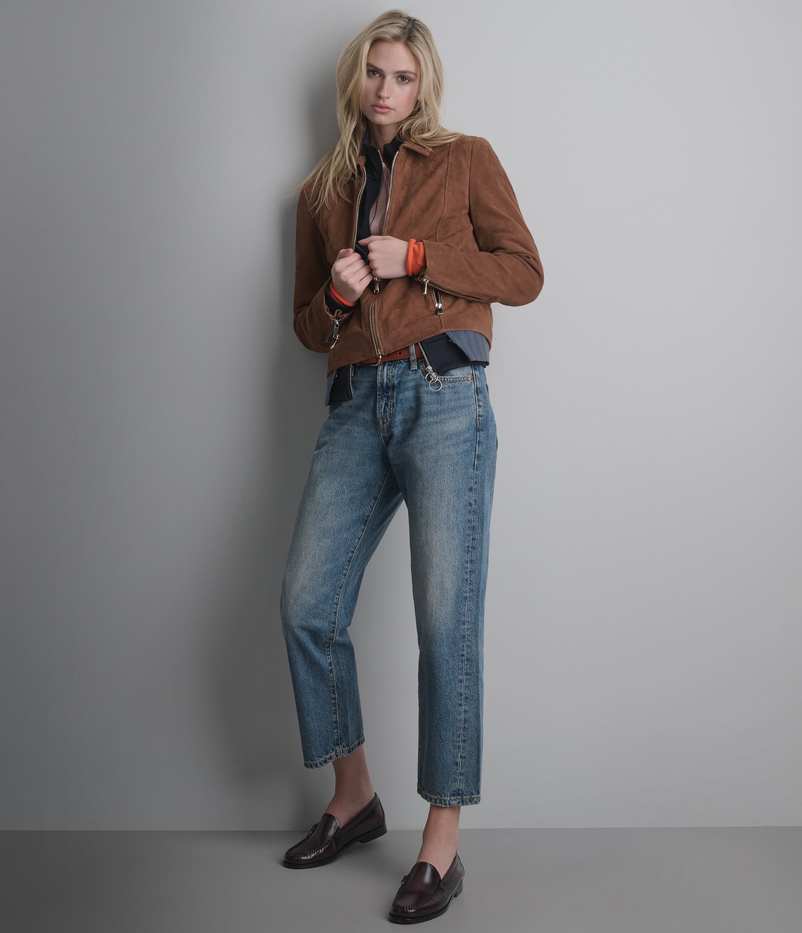 Monty Shirt Collar Zip Jacket