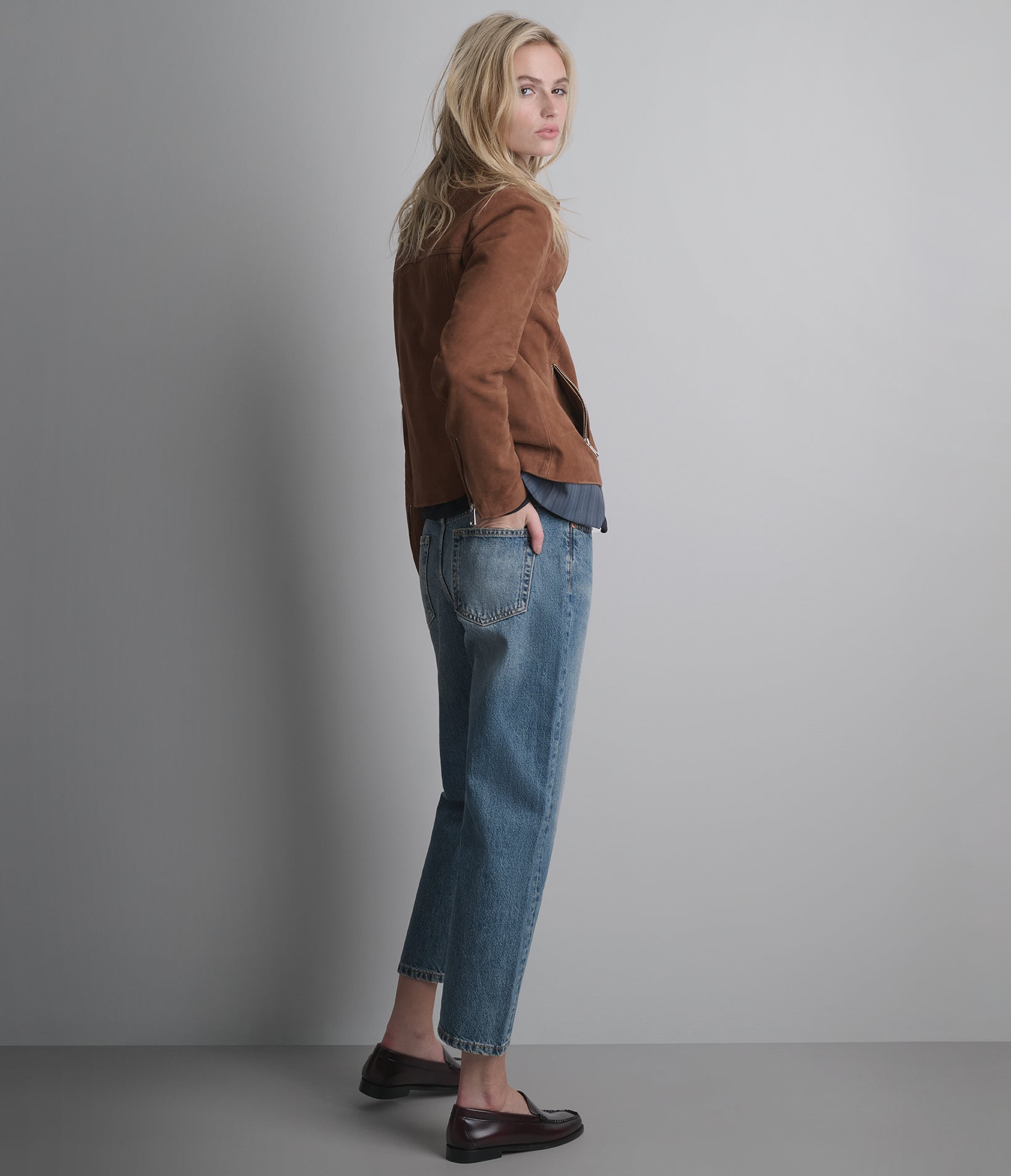Monty Shirt Collar Zip Jacket