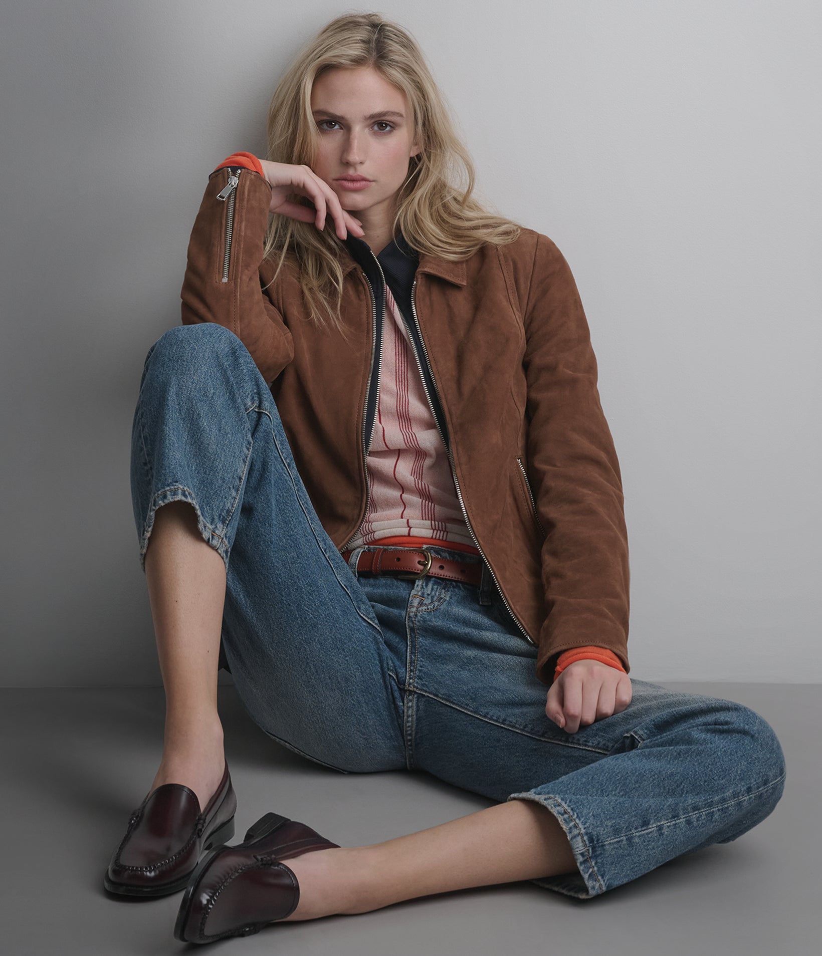 Monty Shirt Collar Zip Jacket