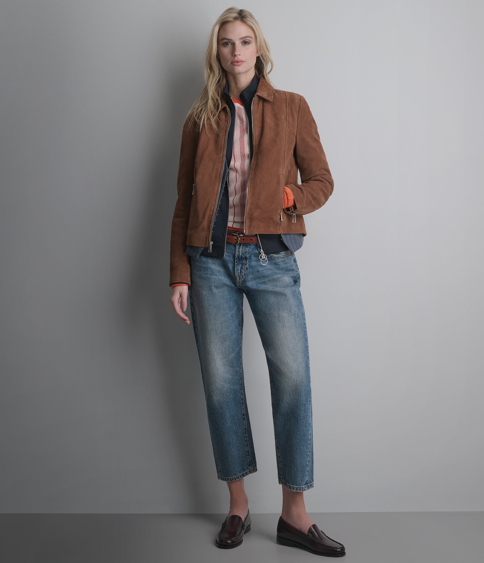 Monty Shirt Collar Zip Jacket