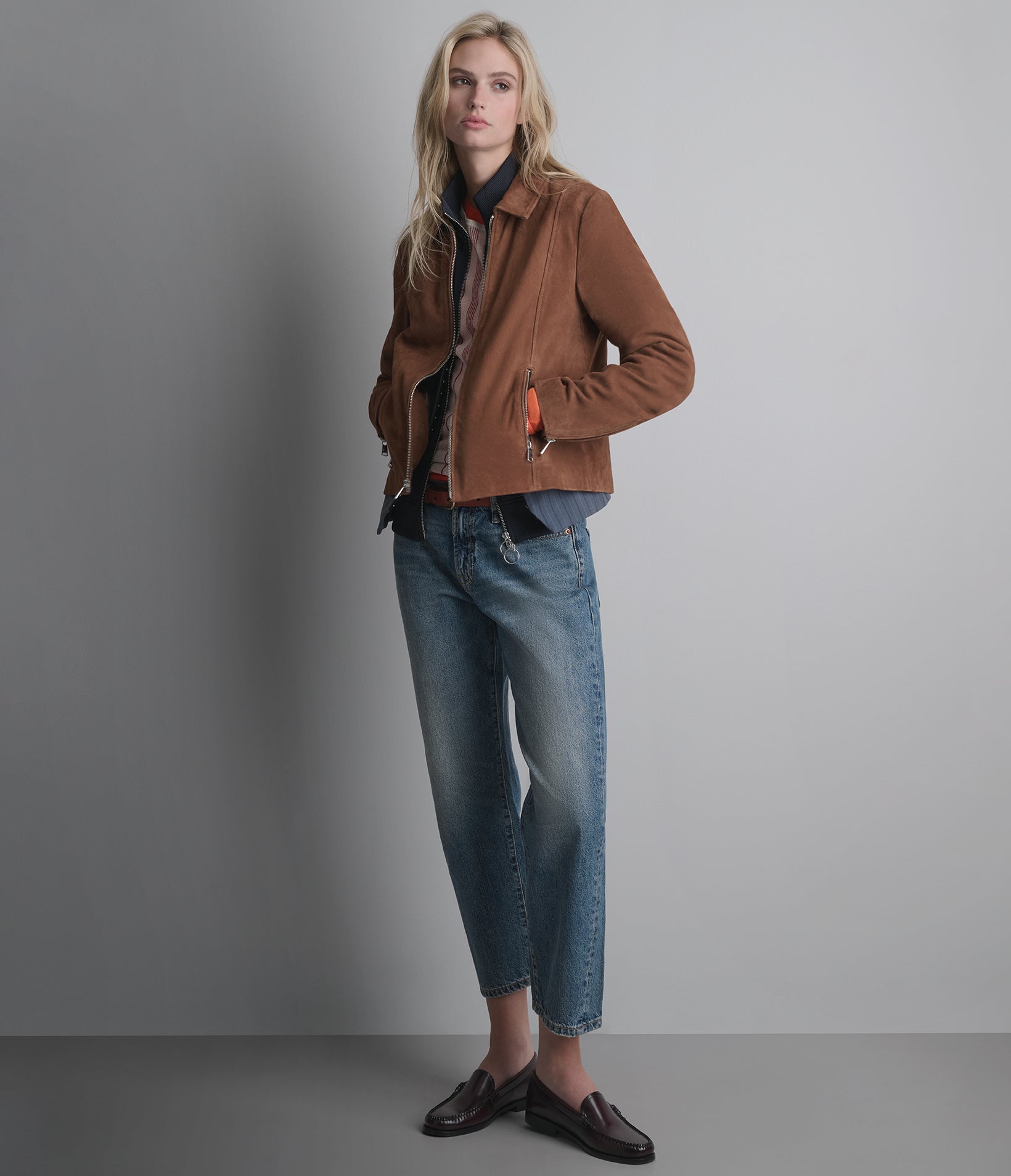 Monty Shirt Collar Zip Jacket