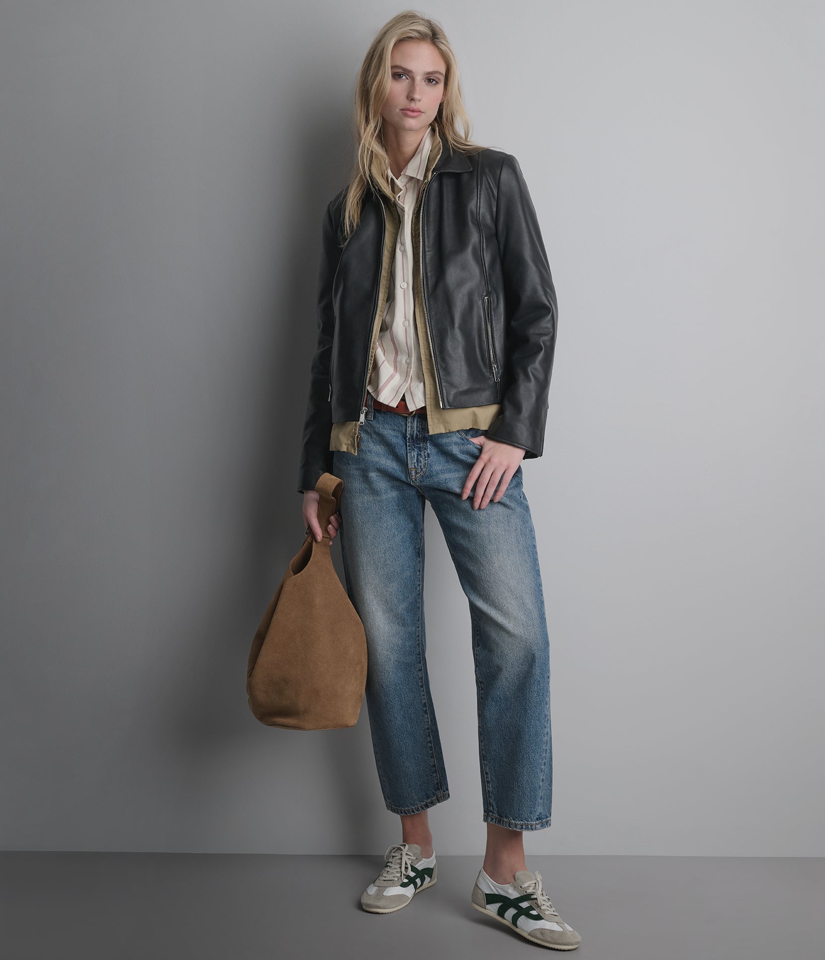 Justine Shirt Collar Zip Jacket