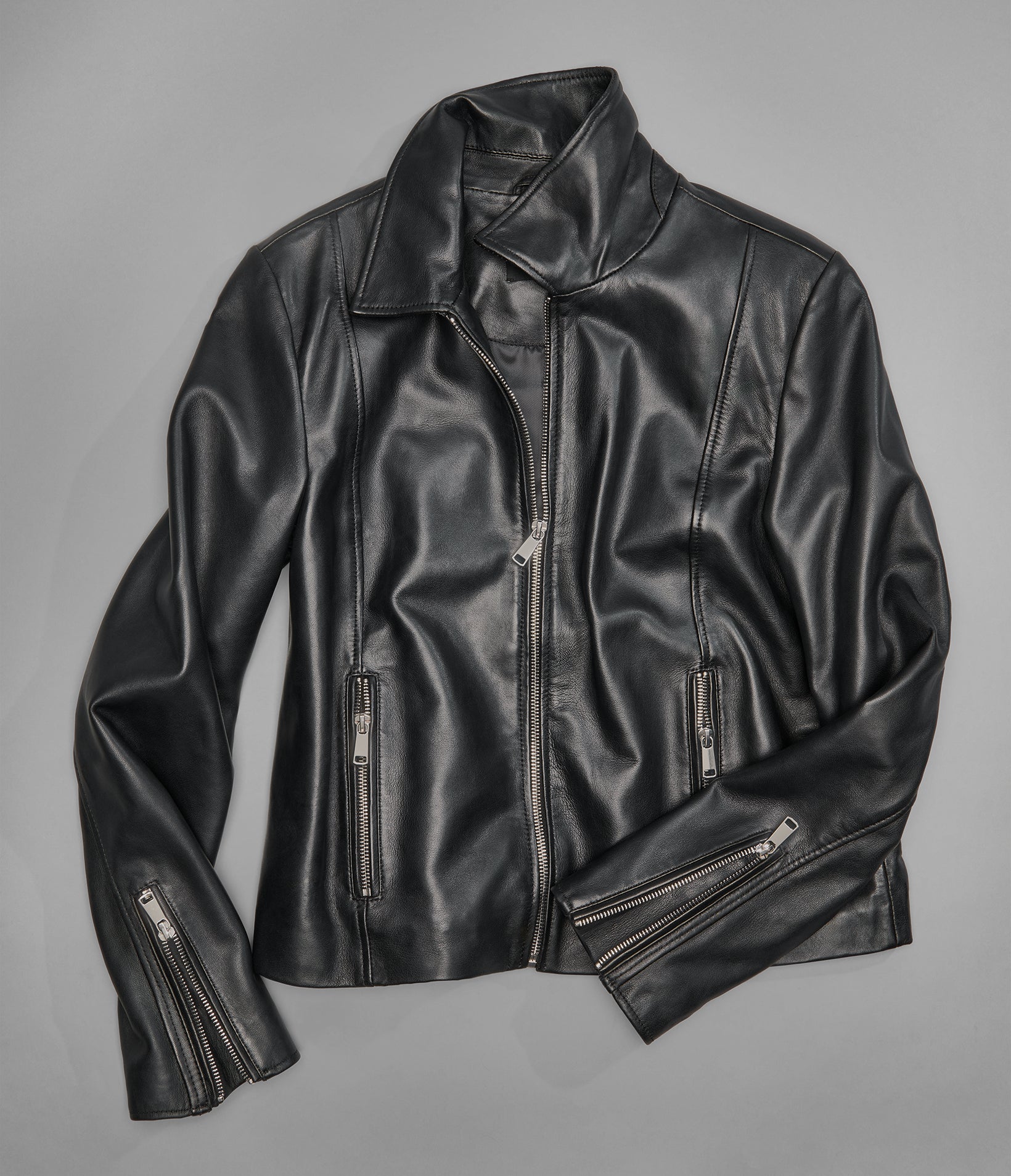 Justine Shirt Collar Zip Jacket