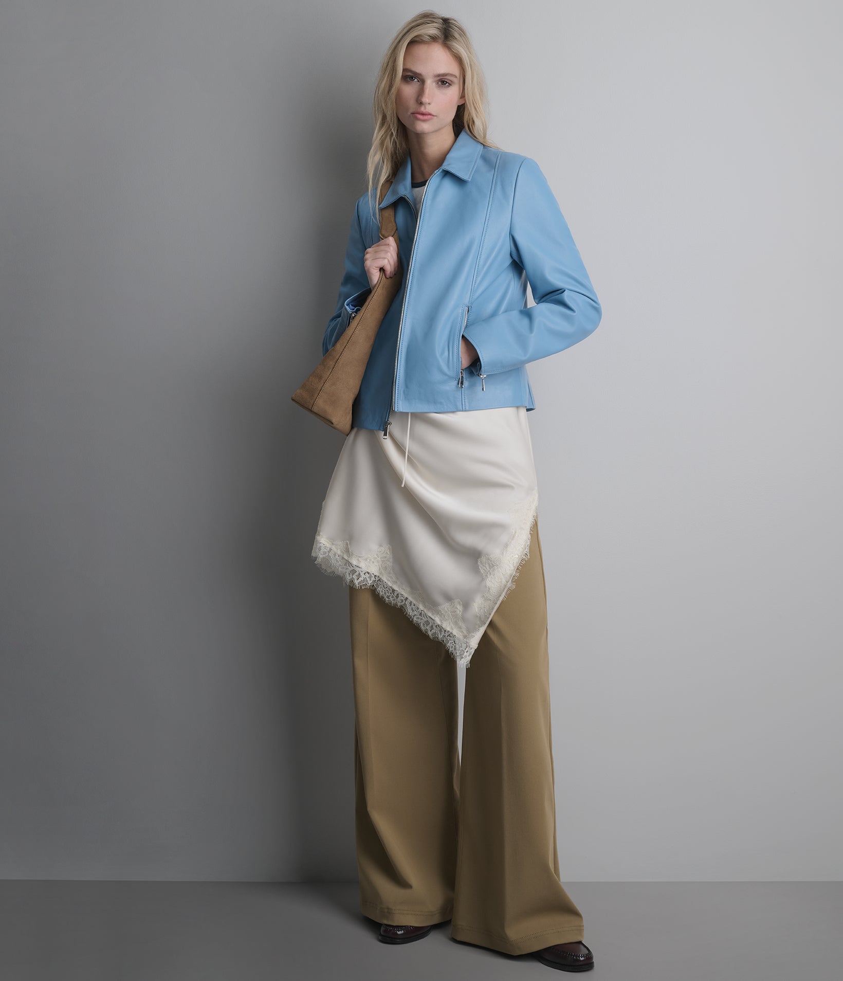Justine Shirt Collar Zip Jacket