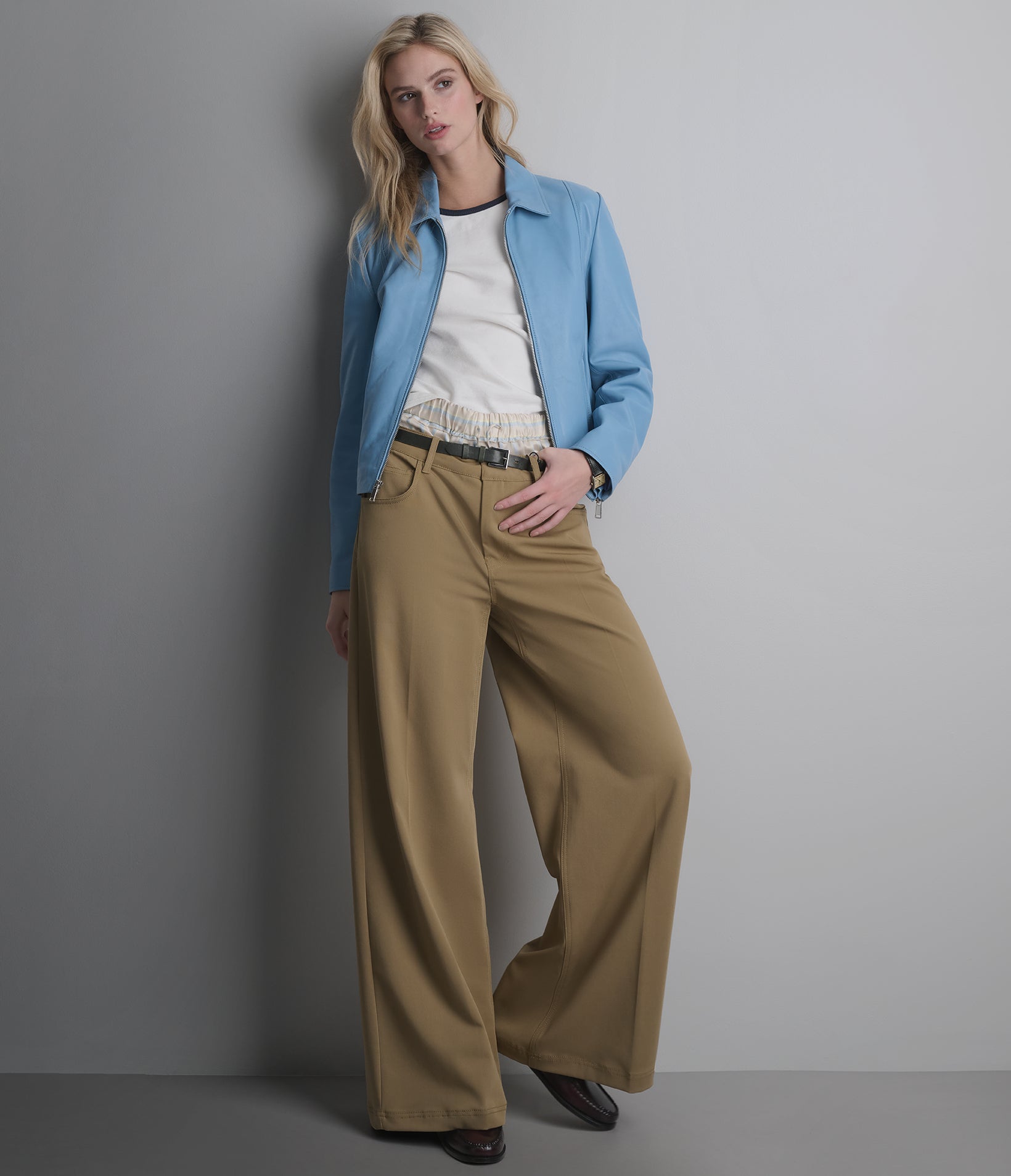 Justine Shirt Collar Zip Jacket