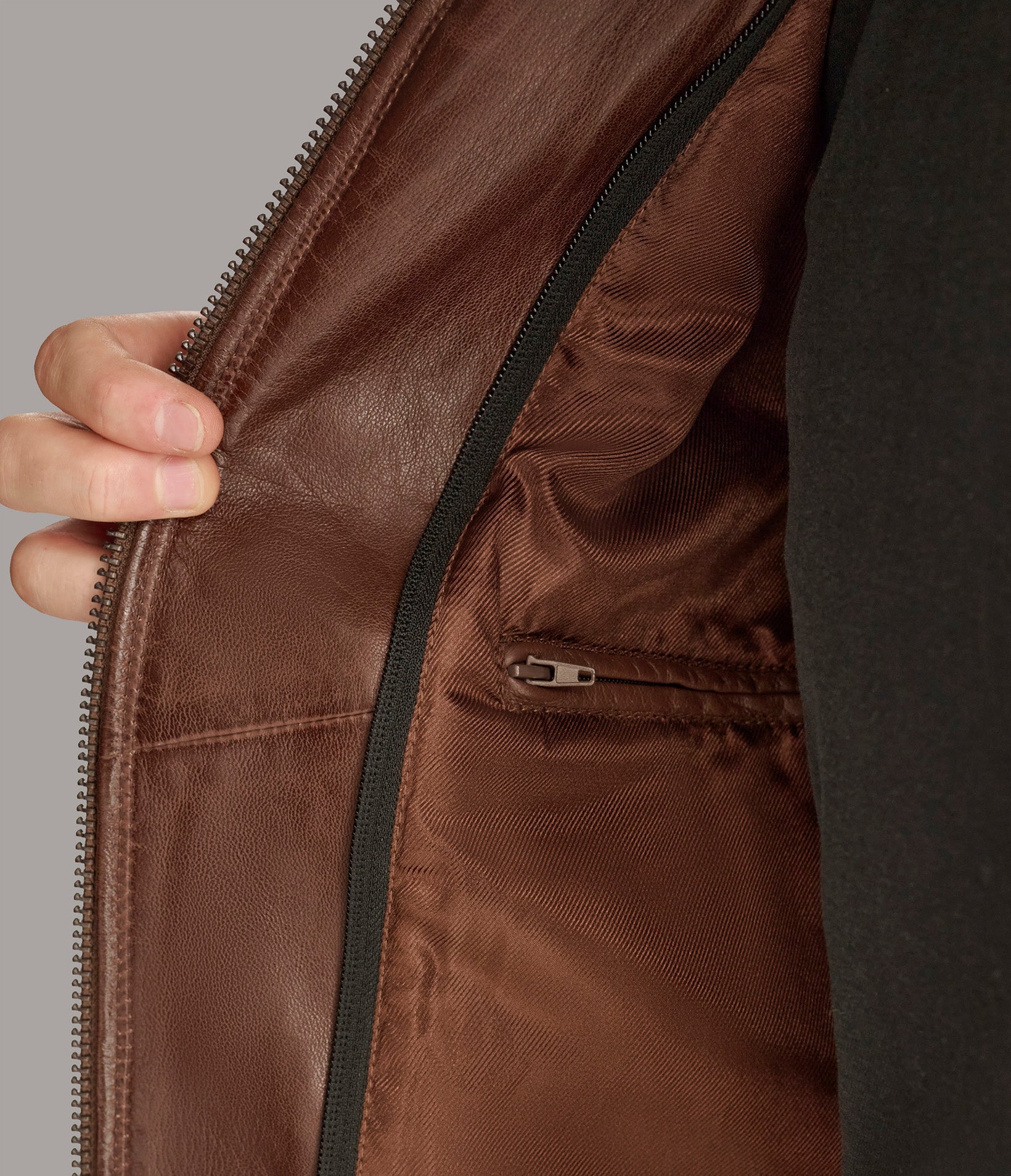 Jett Leather Jacket with Removable Hood